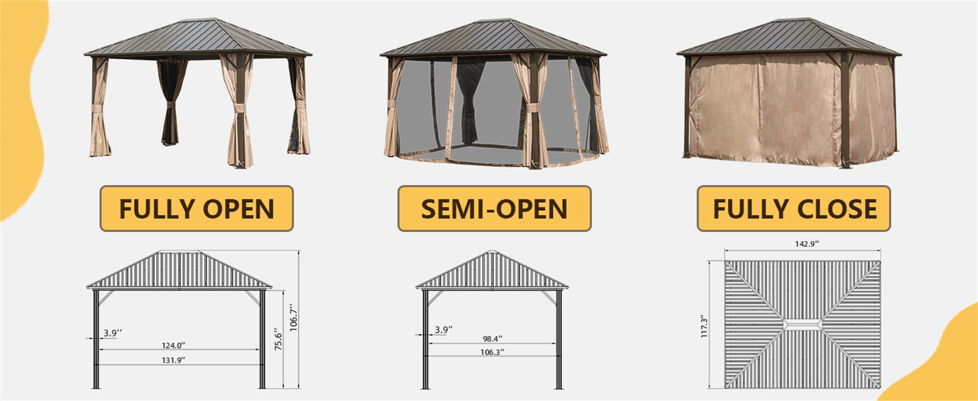 Forclover ALUS-13GZ Wood-Resin-Gazebos - View #11