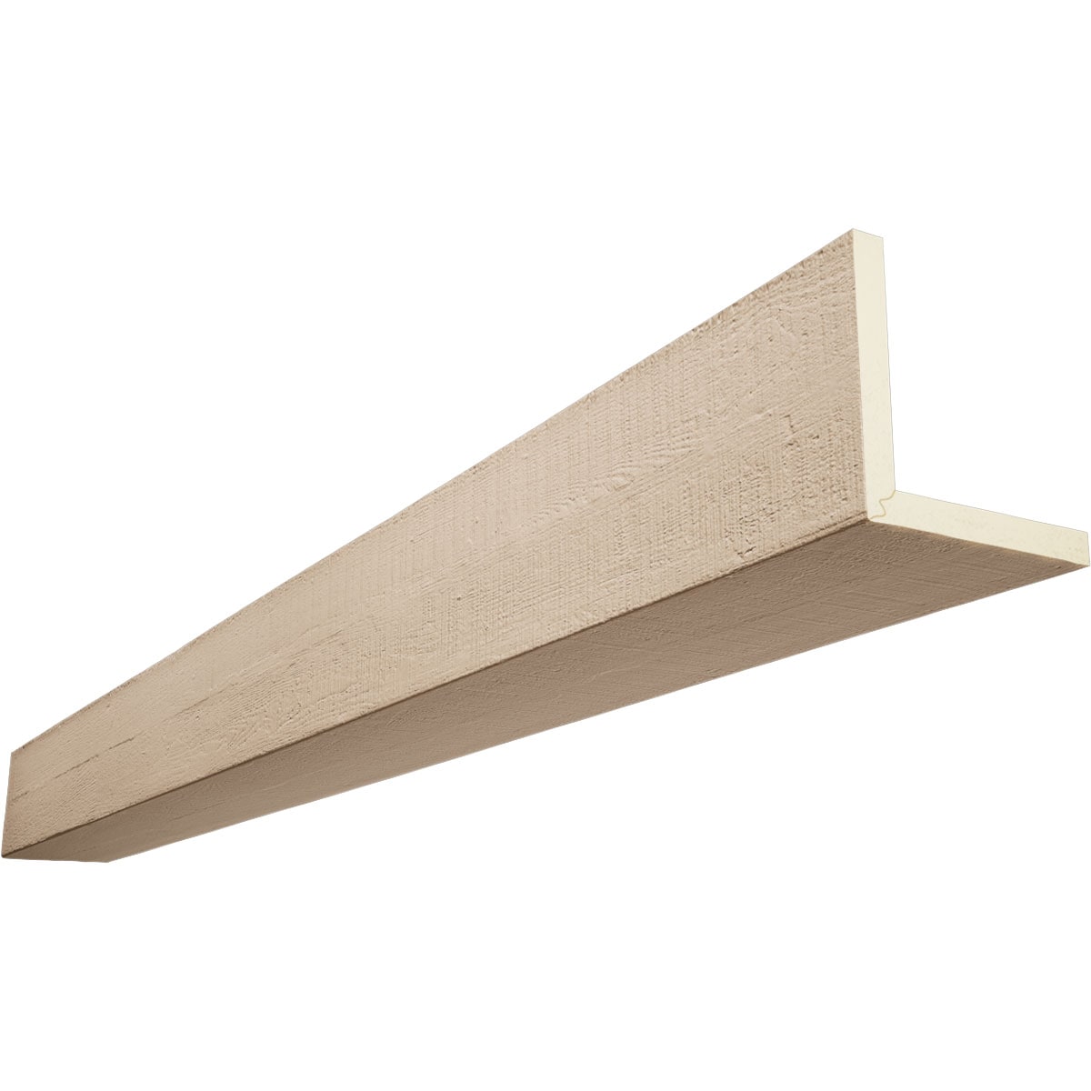 Ekena Millwork BMRC2C0060X040X120UN 1-in x 6-in x 10-ft Factory Prepped Unfinished Urethane L-Shaped Decorative Beam