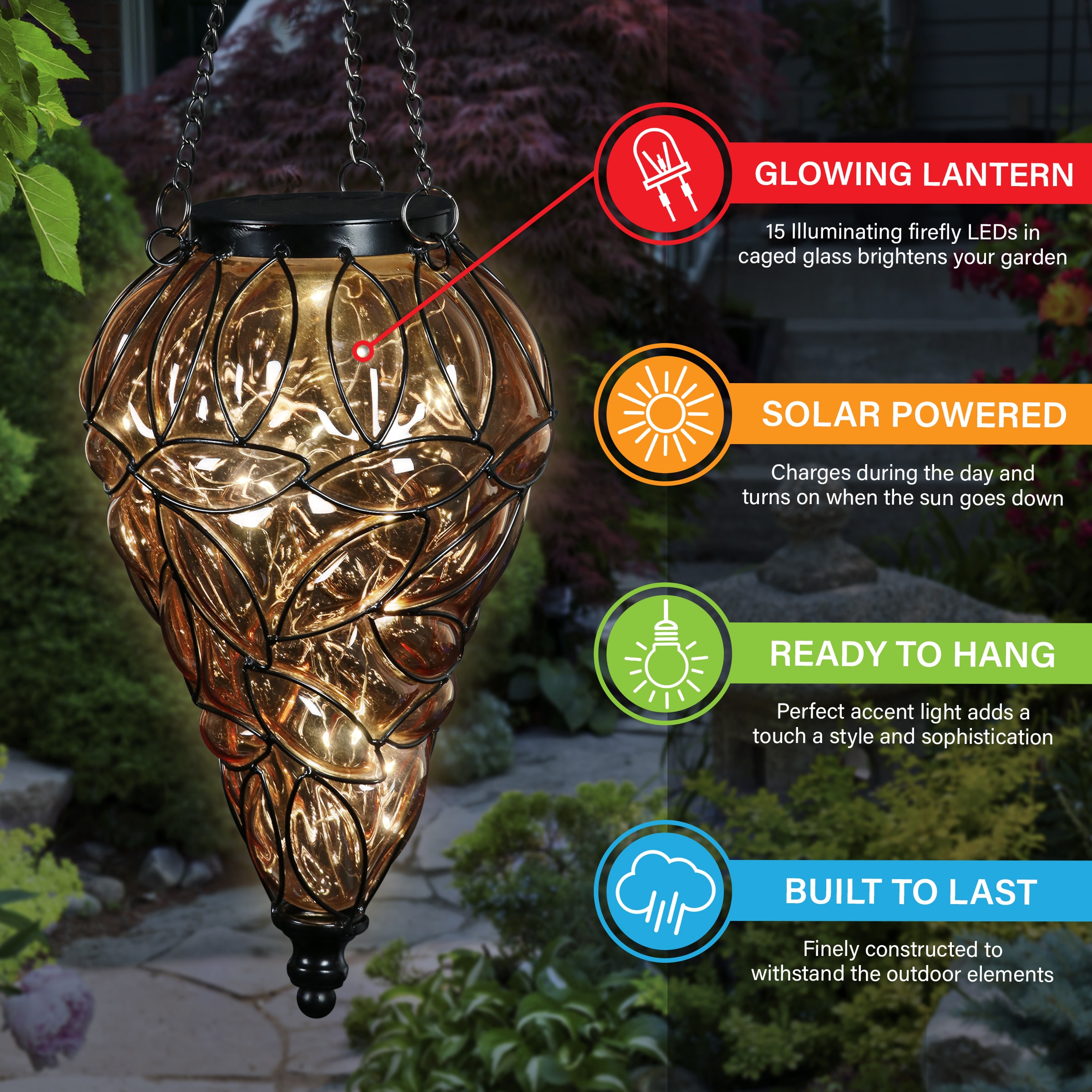 Exhart 13174-RS Outdoor-Decorative-Lanterns - View #4