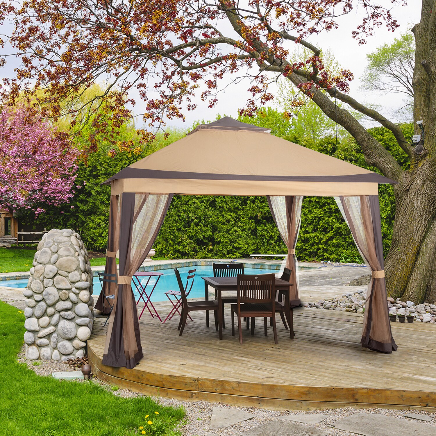 PamaPic ZP-TYZDZ-WL1 Wood-Resin-Gazebos - View #3