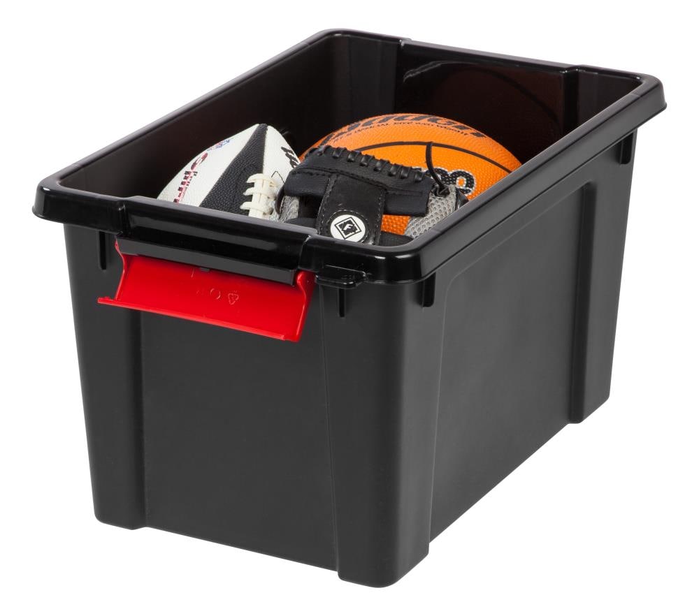 IRIS 79 Qt. Stackble Storage Tote, with Heavy-duty Red Buckles and