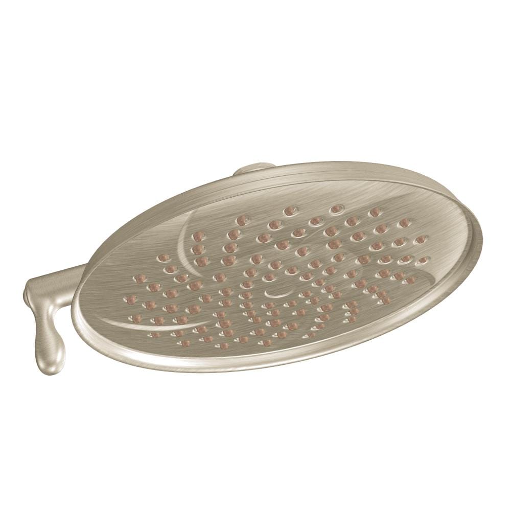 Moen S1311BN Isabel 2.0 -Spray Brushed Nickel 9-in Round Fixed Rain Shower Head 2.5 GPM