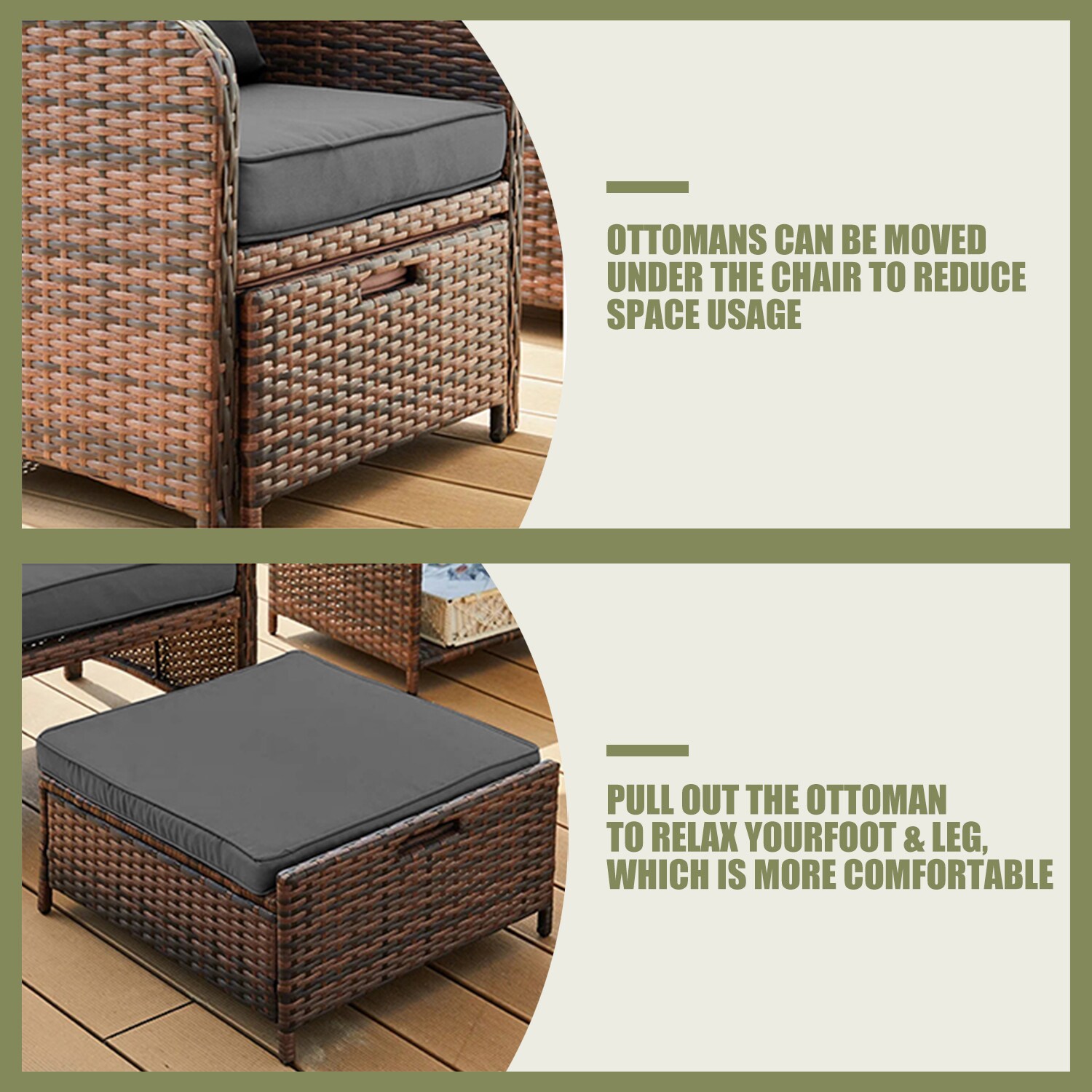 UPHA TBZ-AB-GRAY Patio-Conversation-Sets - View #5