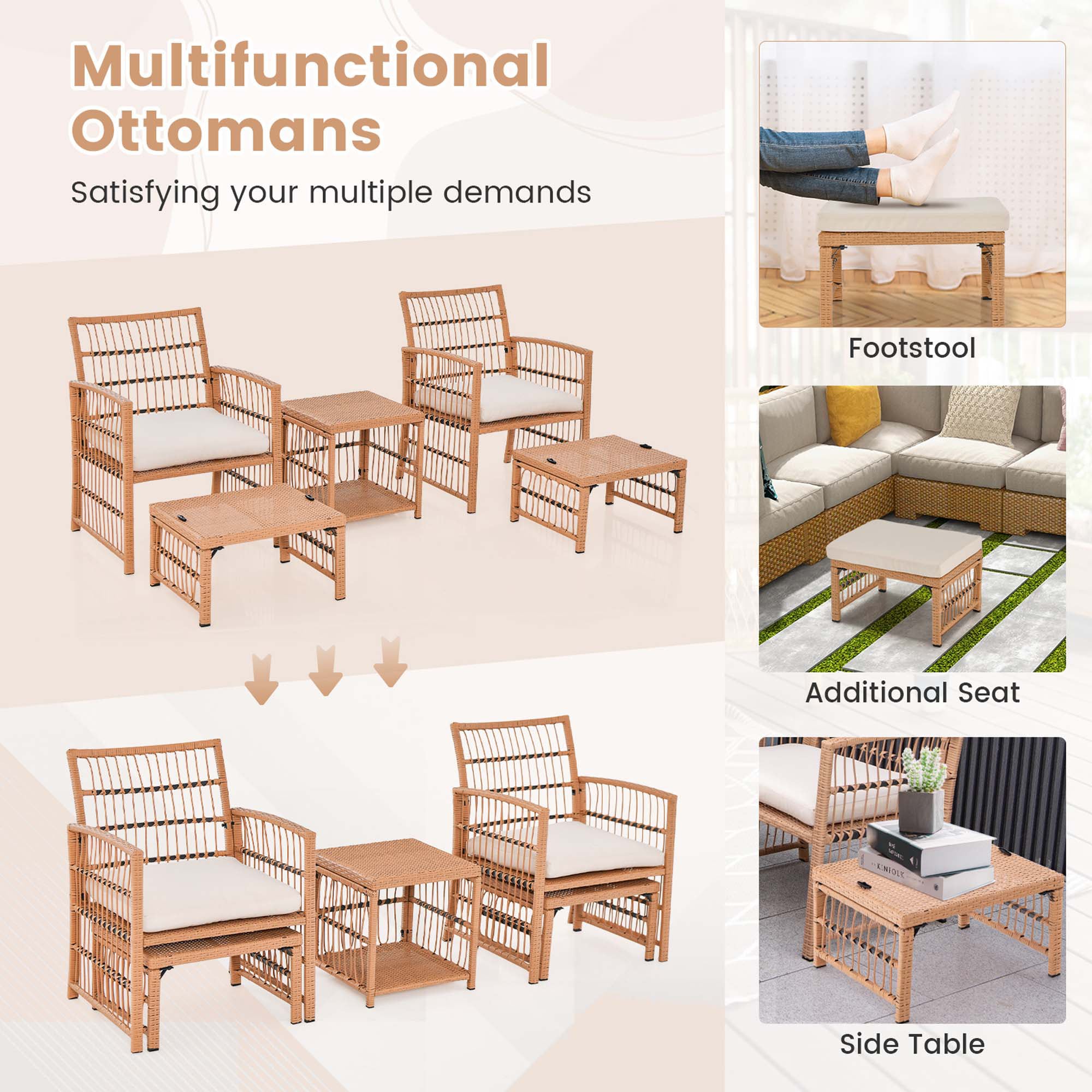 Costway HCST00116 Patio-Conversation-Sets - View #5