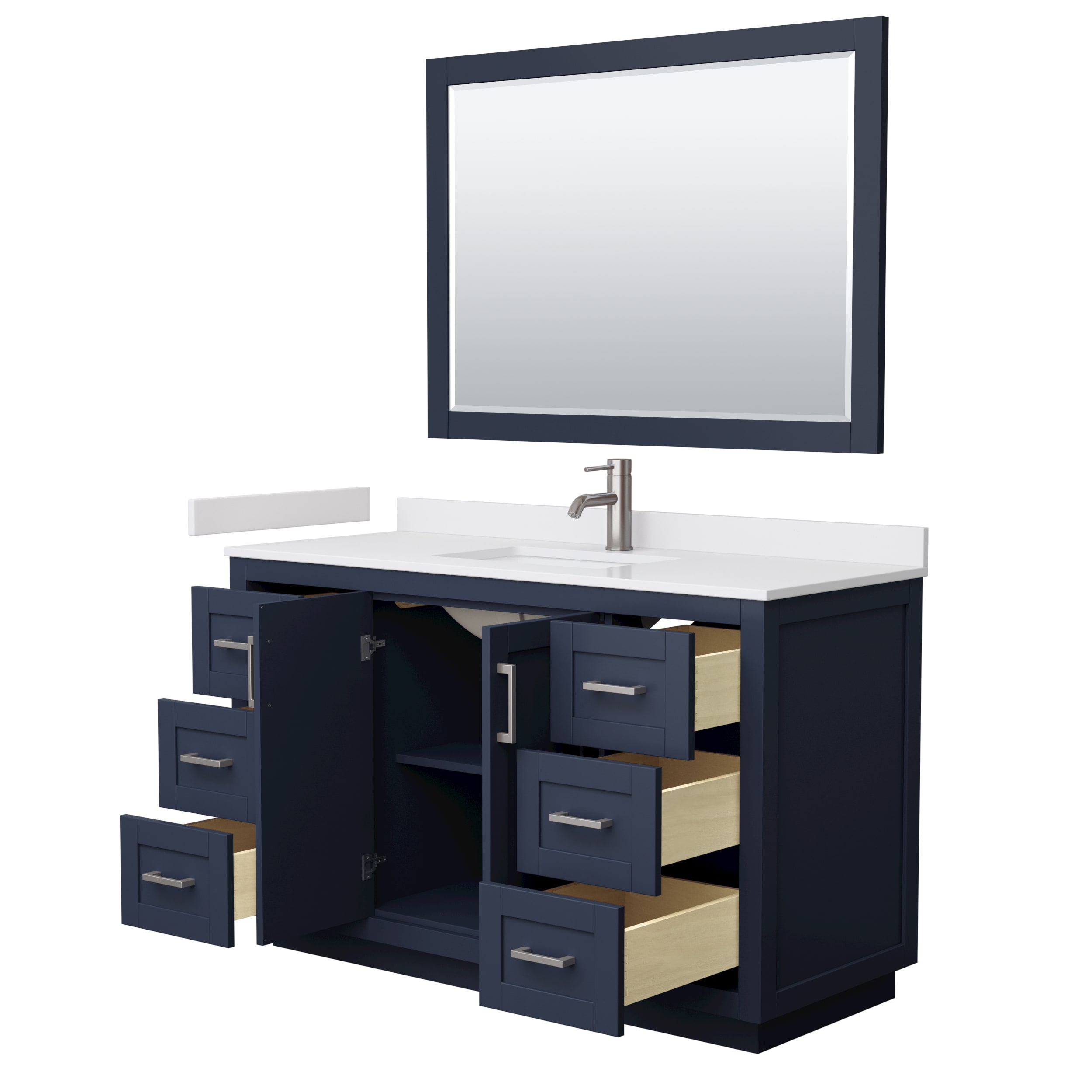 Wyndham Collection WCF292954SBNWCUNSM46 Bath-Vanity-Combo - View #3