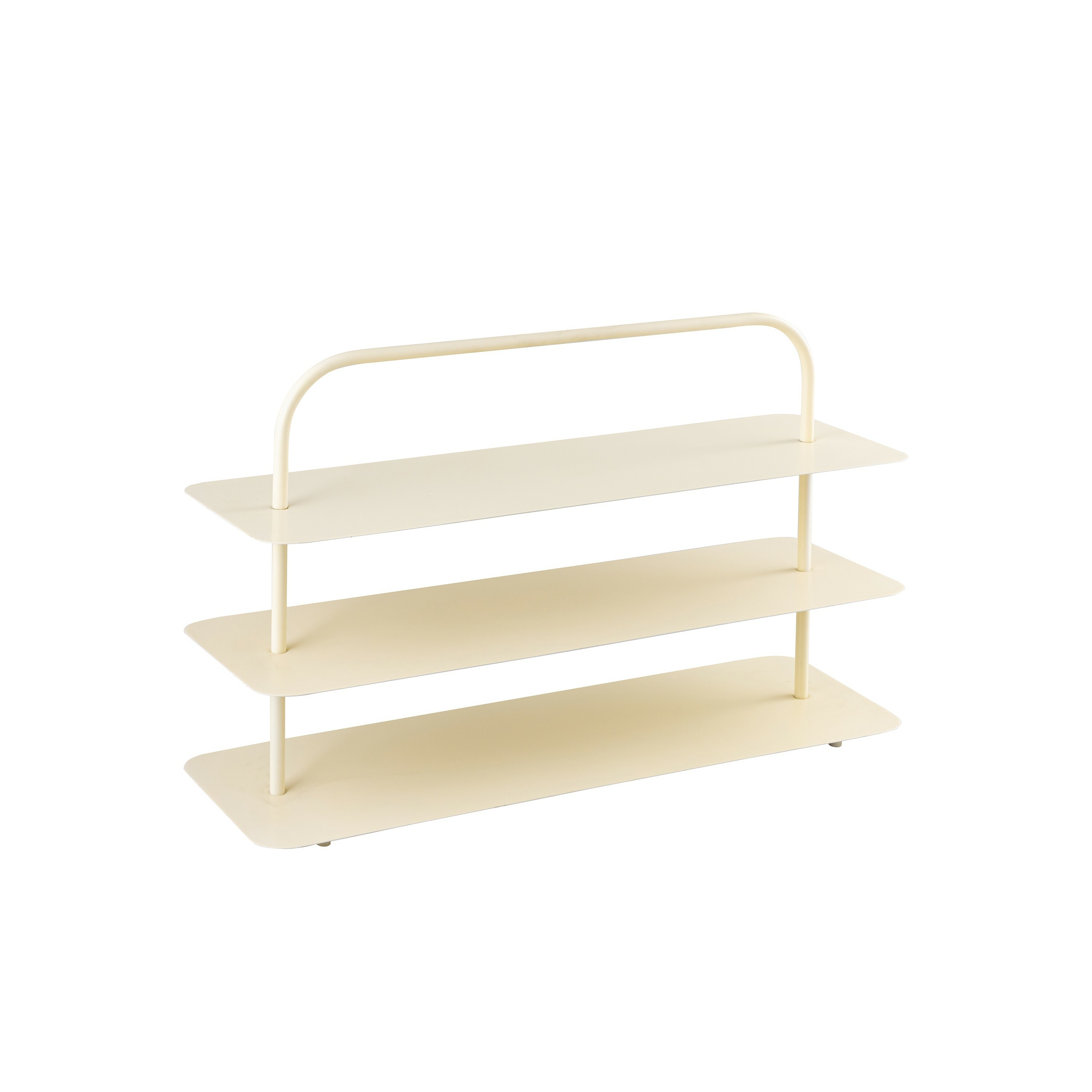 happimess SRK1002D 24.5-in H 3 Tier 9 pair Almond Metal Shoe rack