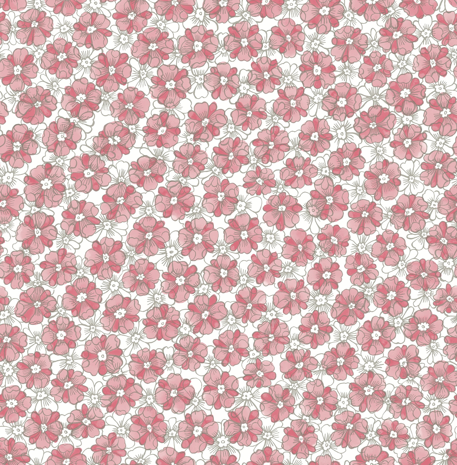 A-Street Prints 2657-22225 Ami 56.0-Sq. Feet Pink Non-woven Floral Unpasted Wallpaper