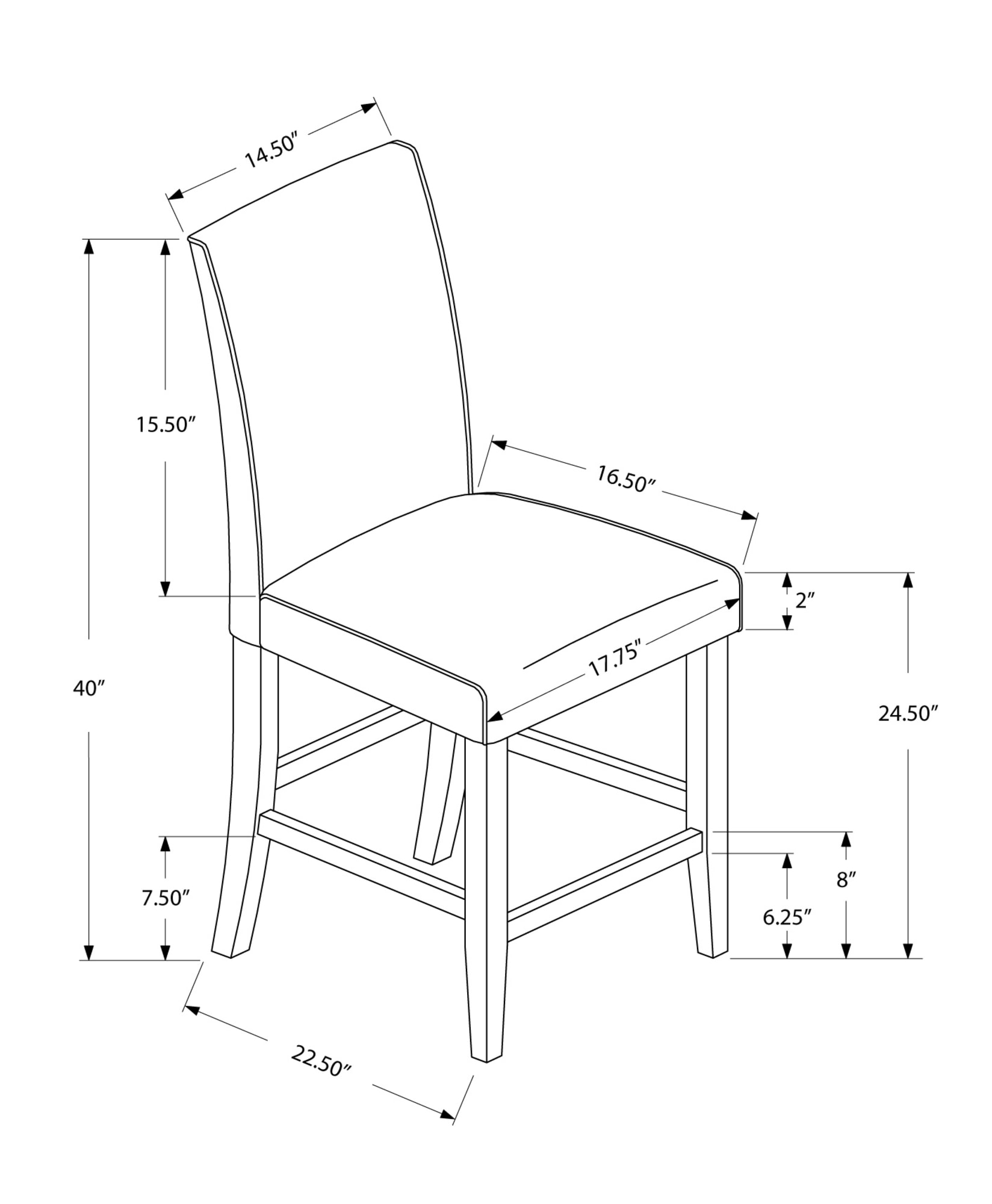 Monarch Specialties I 1903 Dining-Chairs - View #4