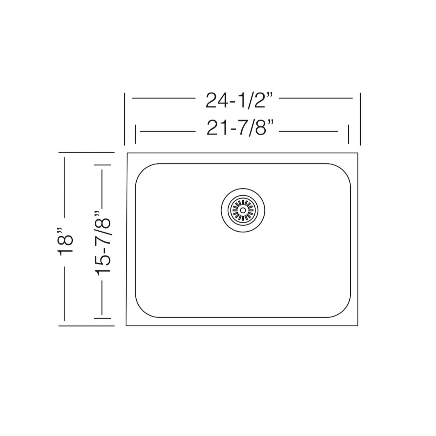 SINK DEPOT 24 in. x 18 in. Stainless Steel Utility Sink - Drop-In/Undermount