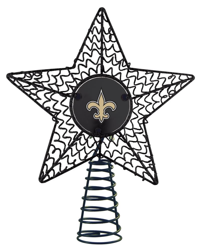 The Memory Company NFL-MIA-2652 New Orleans Saints 13-in Star Team White Christmas Tree Topper