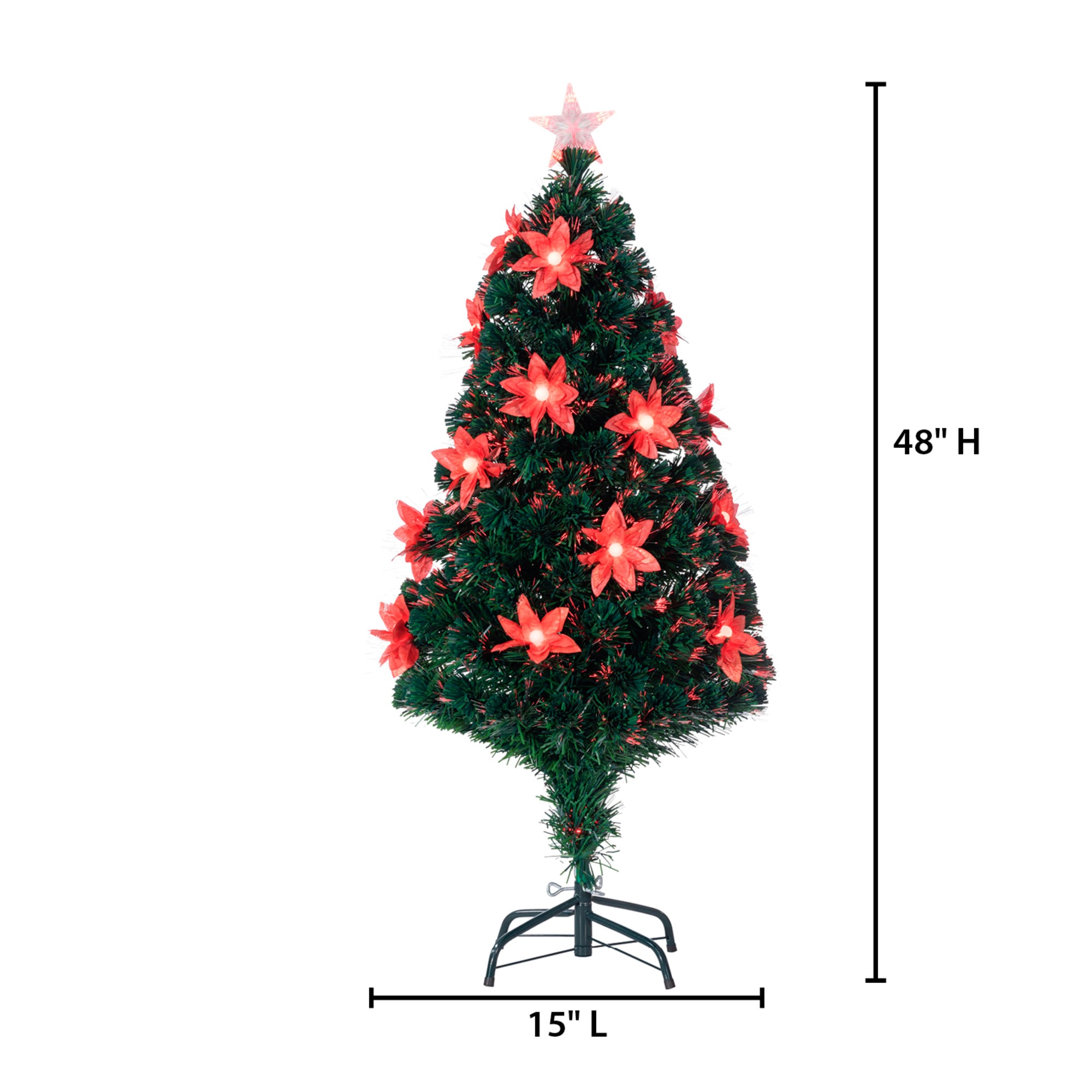 Sterling Tree Company 4-ft Pine Pre-lit Artificial Christmas Tree with ...