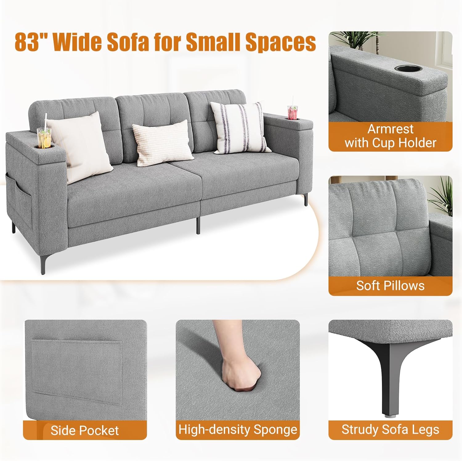 WhizMax PD-PHO-343FWUNS Sofas-Loveseats - View #5