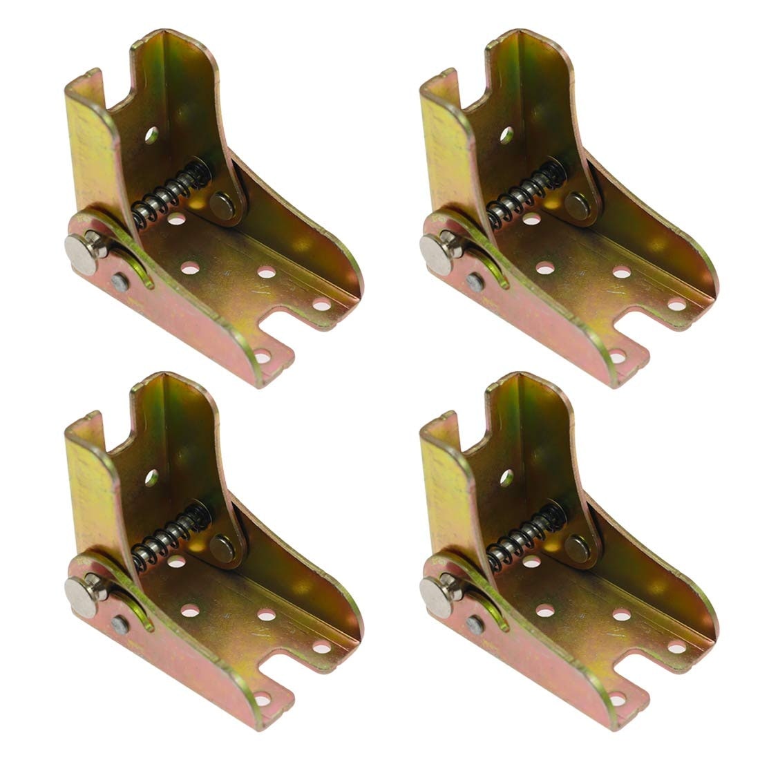Aoibox  4 Pack Self Locking Folding Hinge Brackets Heavy Duty Angle Braces for Table Legs Workbenches and Mounting Hardware