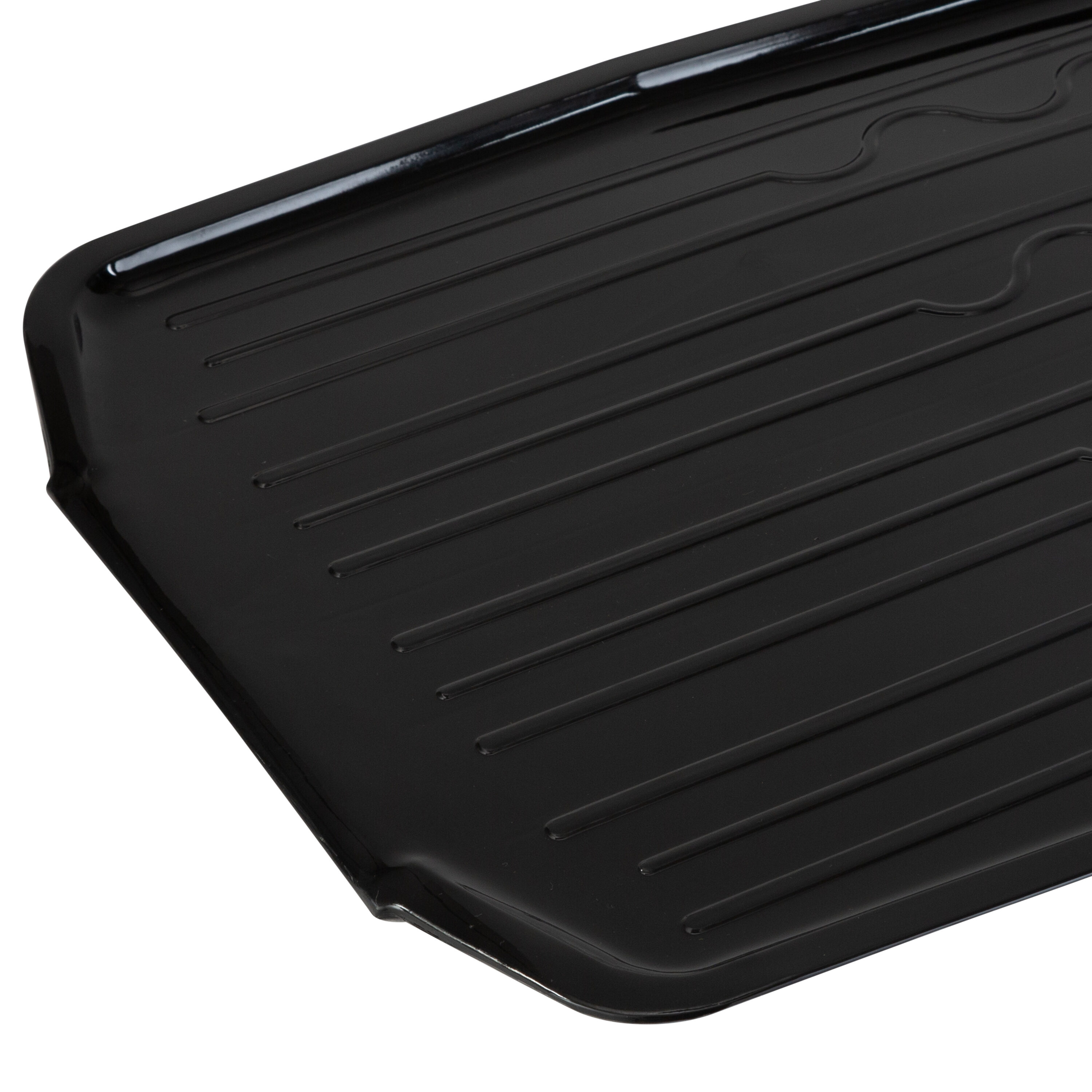 Black Plastic Countertop Dish Draining Tray