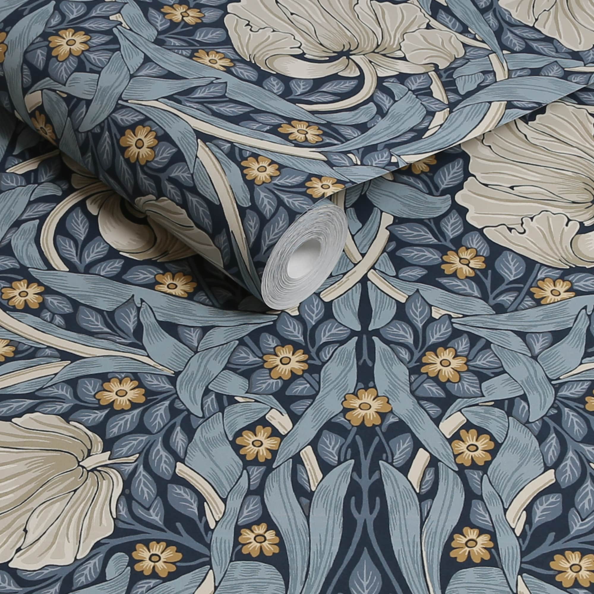 Pimpernel Blue Floral Non-Pasted Washable Wallpaper