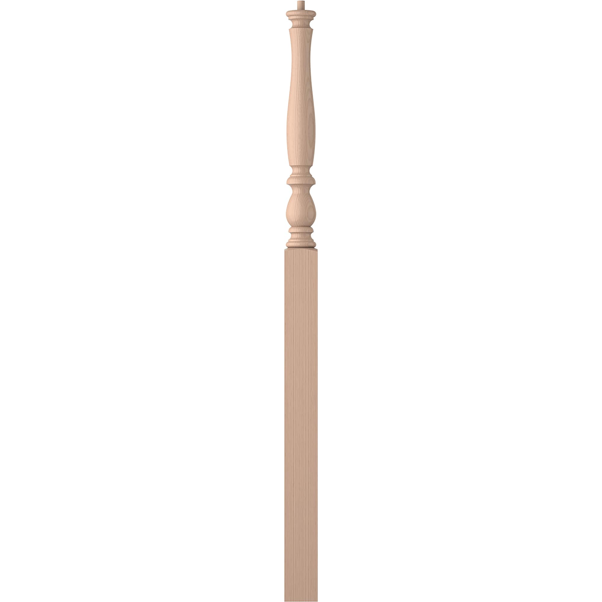 L.J. Smith Stair Systems LJP-3915-M Harbor 3.25-in x 58-in Unfinished Maple Intermediate Stair Newel Post