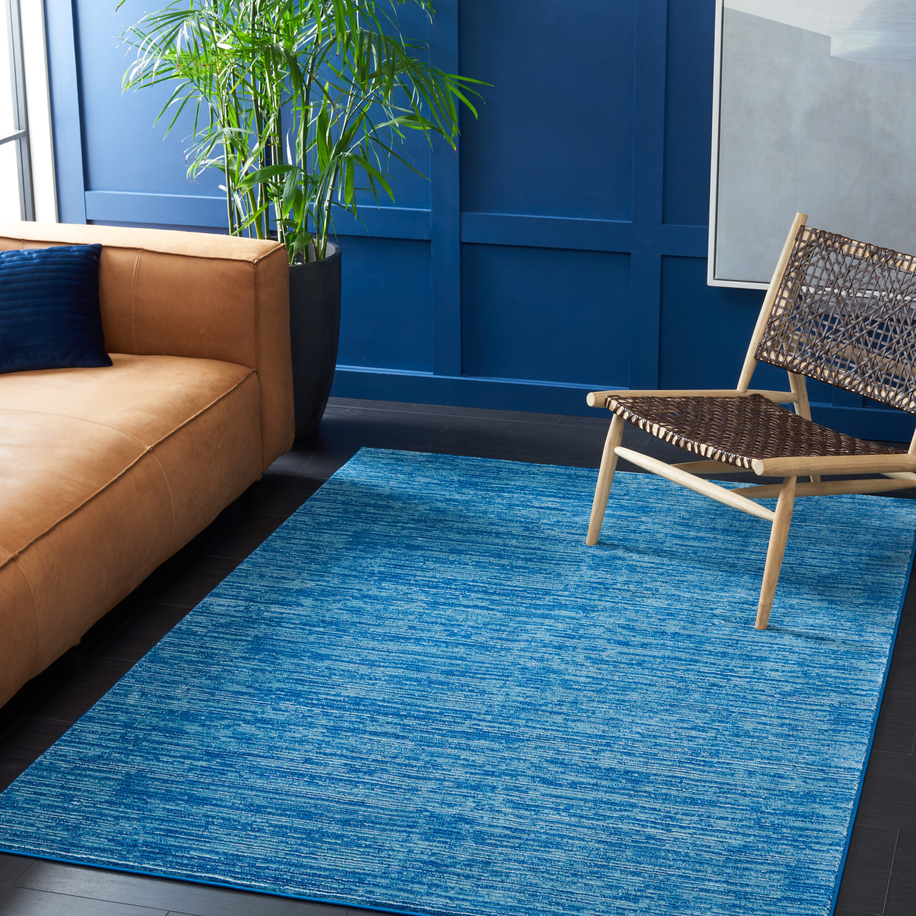 Vision 606M Blue 5 x 8 Rectangular Area rug
