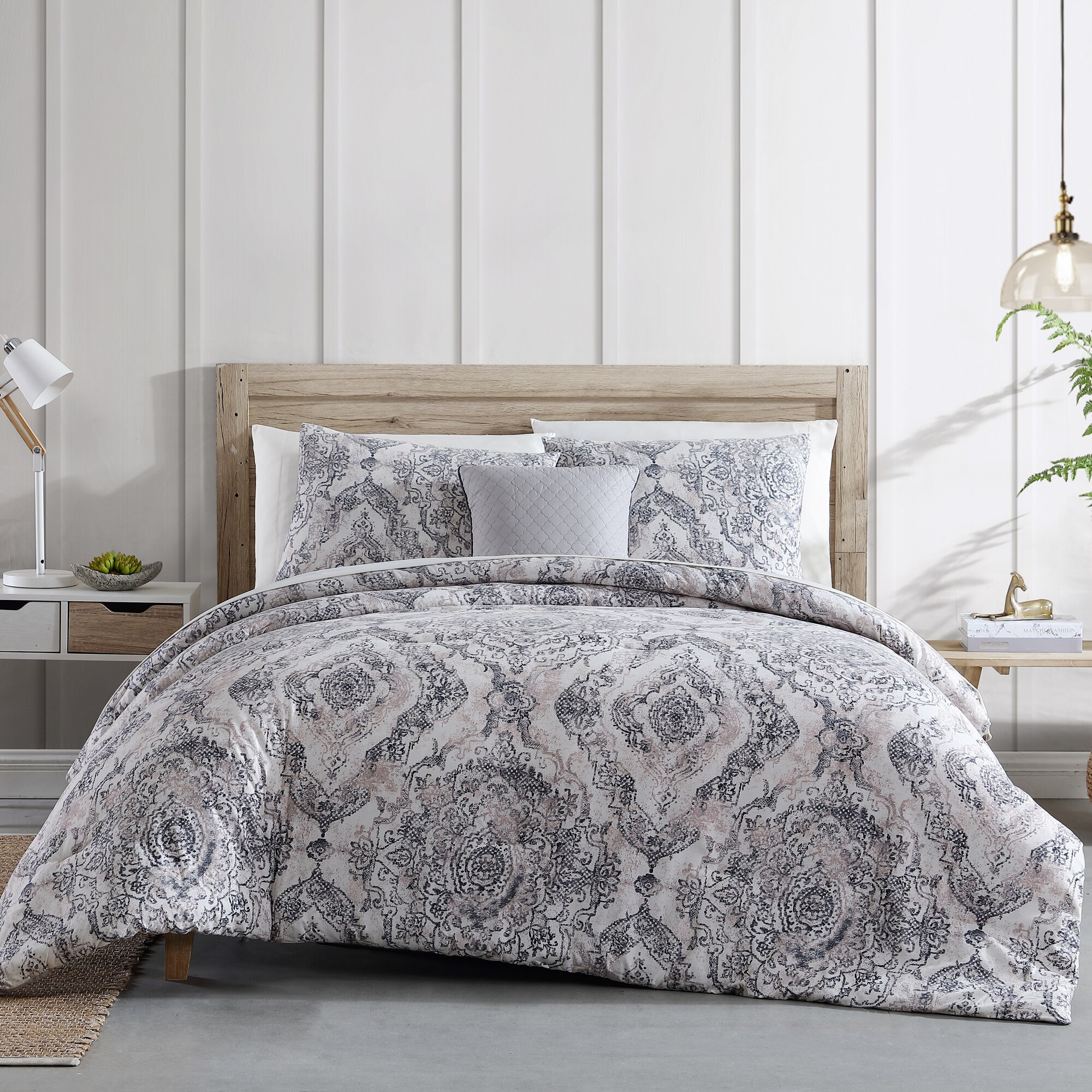 Modern Threads 5-Piece Grey Queen Comforter Set in the Bedding Sets  department at