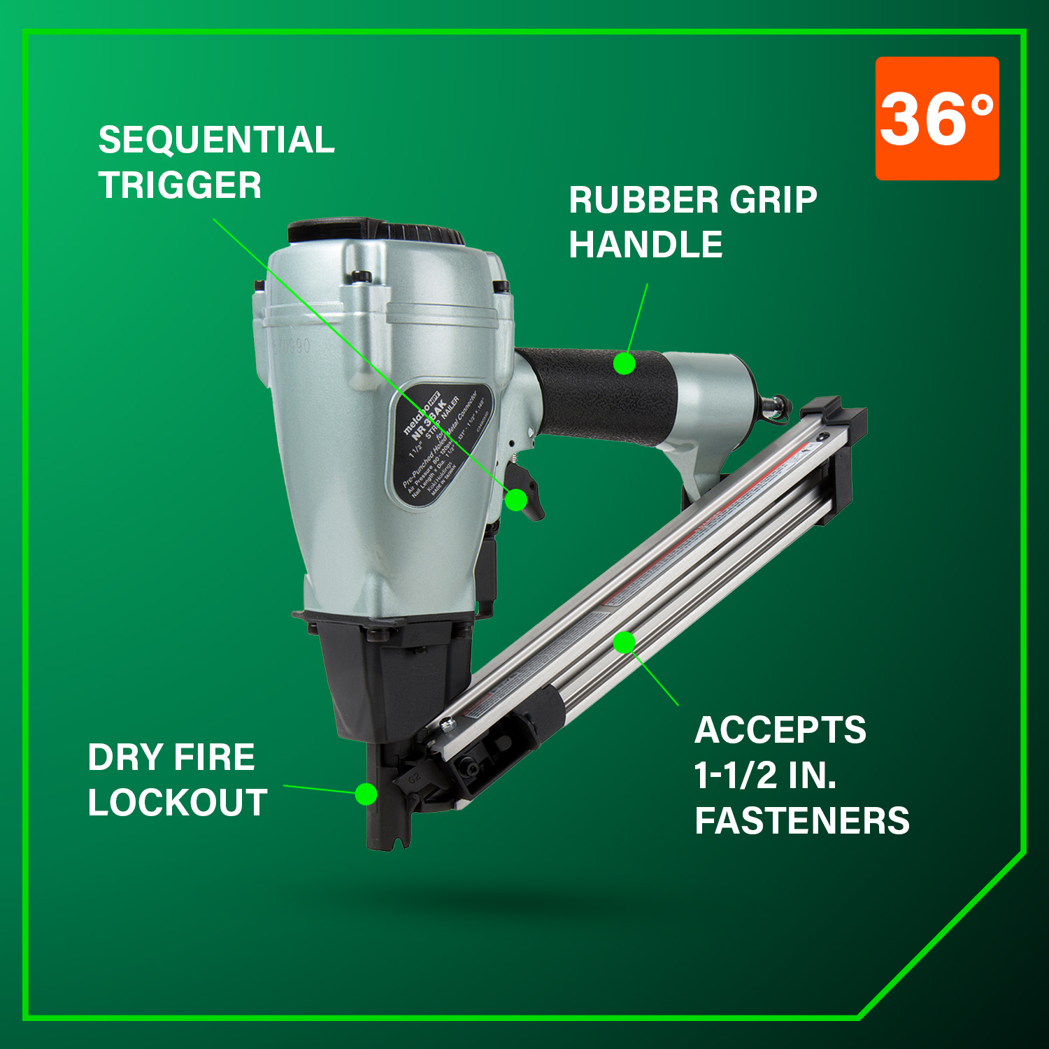 Metabo HPT NR38AKM Specialty-Nailers - View #4