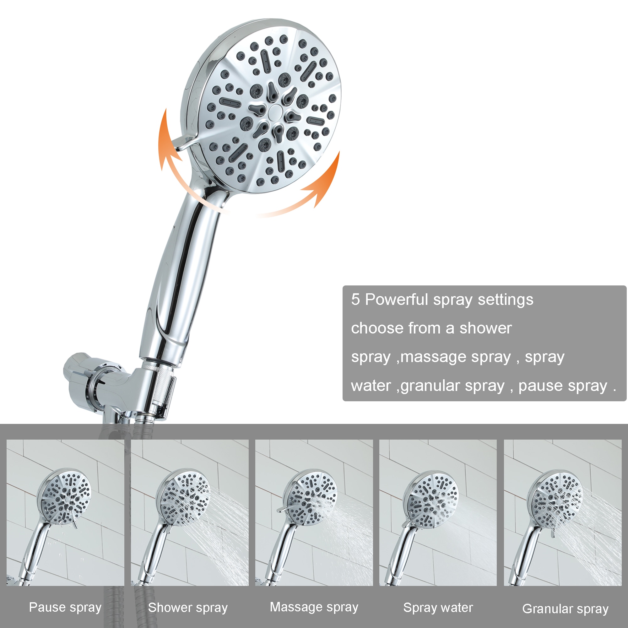 CASAINC CASATW201-5CH Fixed-Showerhead - View #4