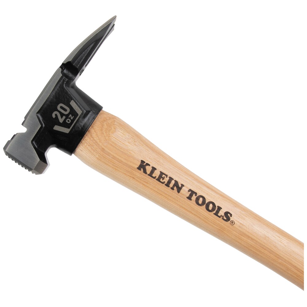 Klein Tools Milled Face Hickory Handle Hammer 20 Ounce