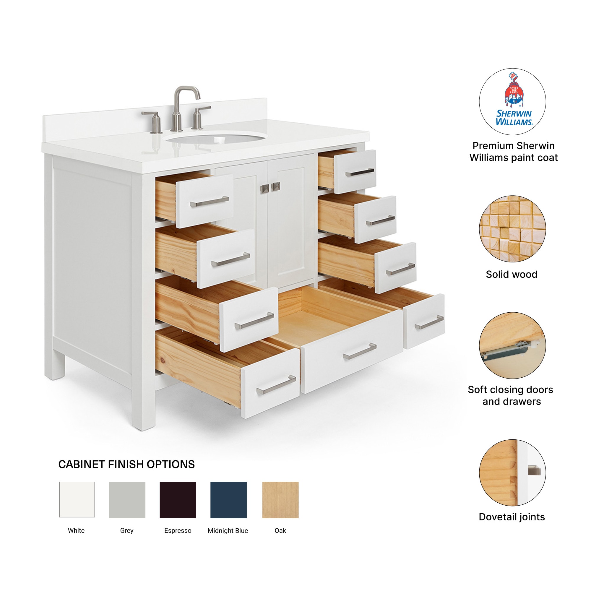 ARIEL A043SWQOVOWHT Bath-Vanity-Combo - View #4