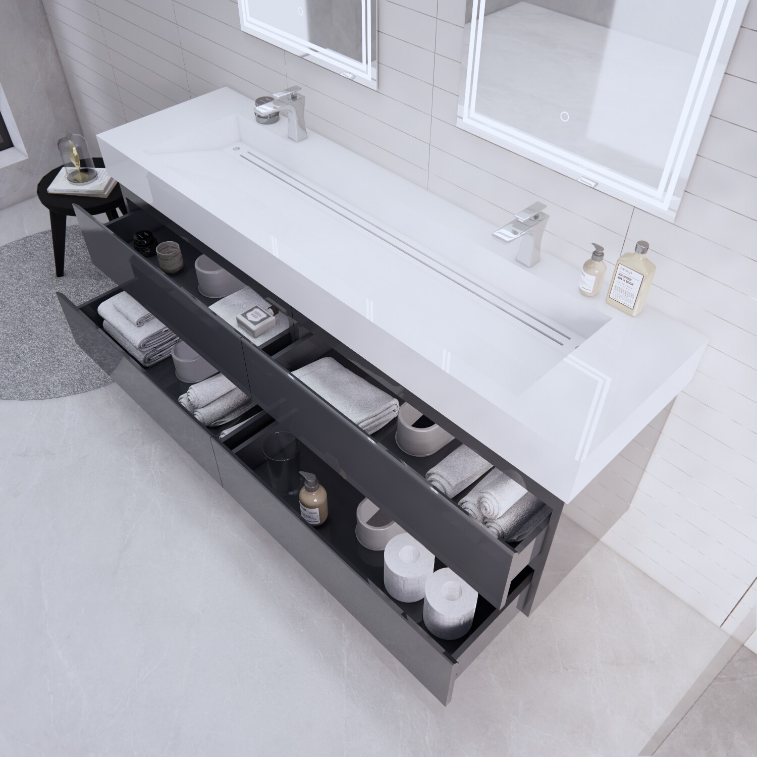 BV Better Vanity BTB-72D-GR Bath-Vanity-Combo - View #6