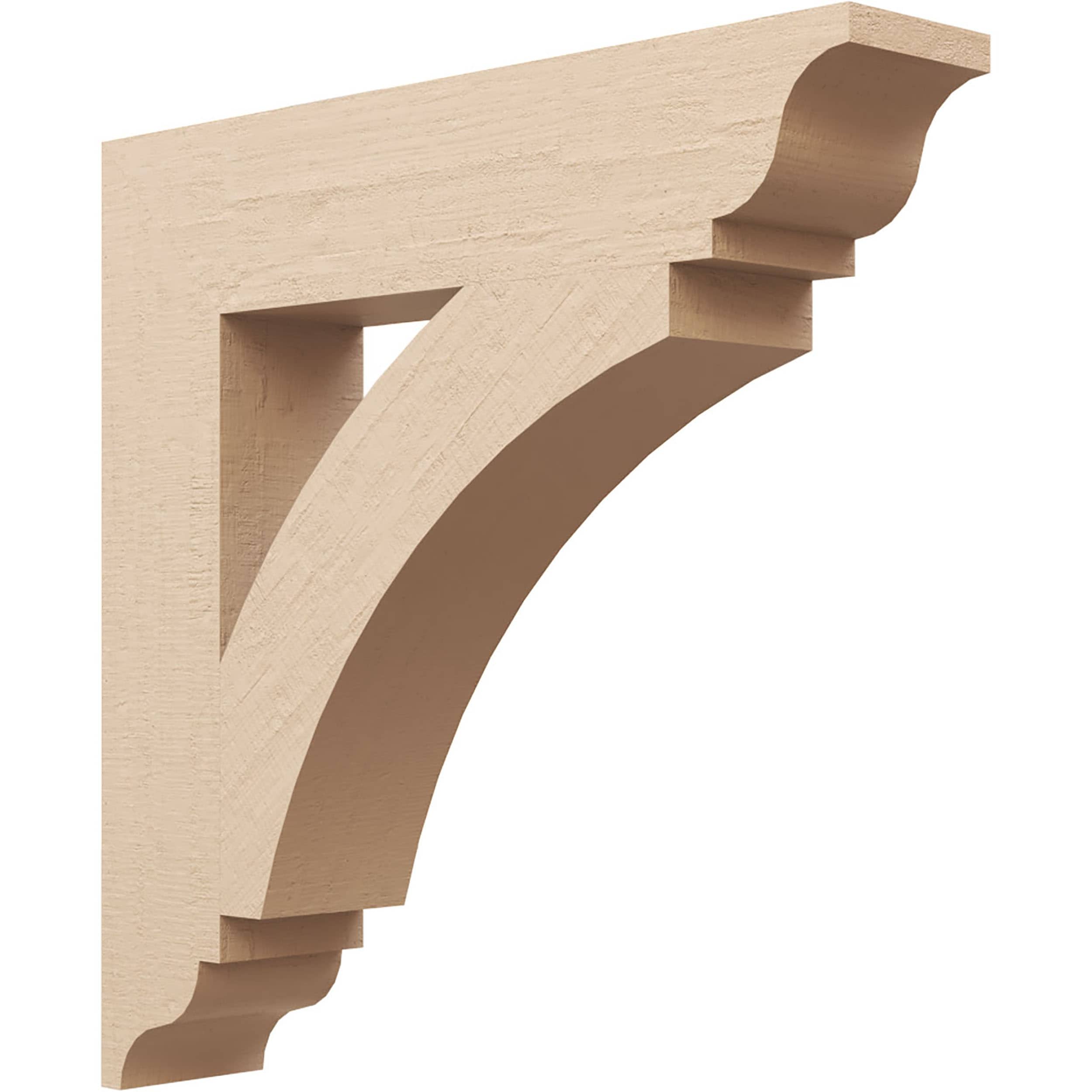 Ekena Millwork 2114300 Thorton Rough Cedar Woodgrain TimberThane 5-1/2-in x 28-in x 28-in Brown Urethane Standard bracket