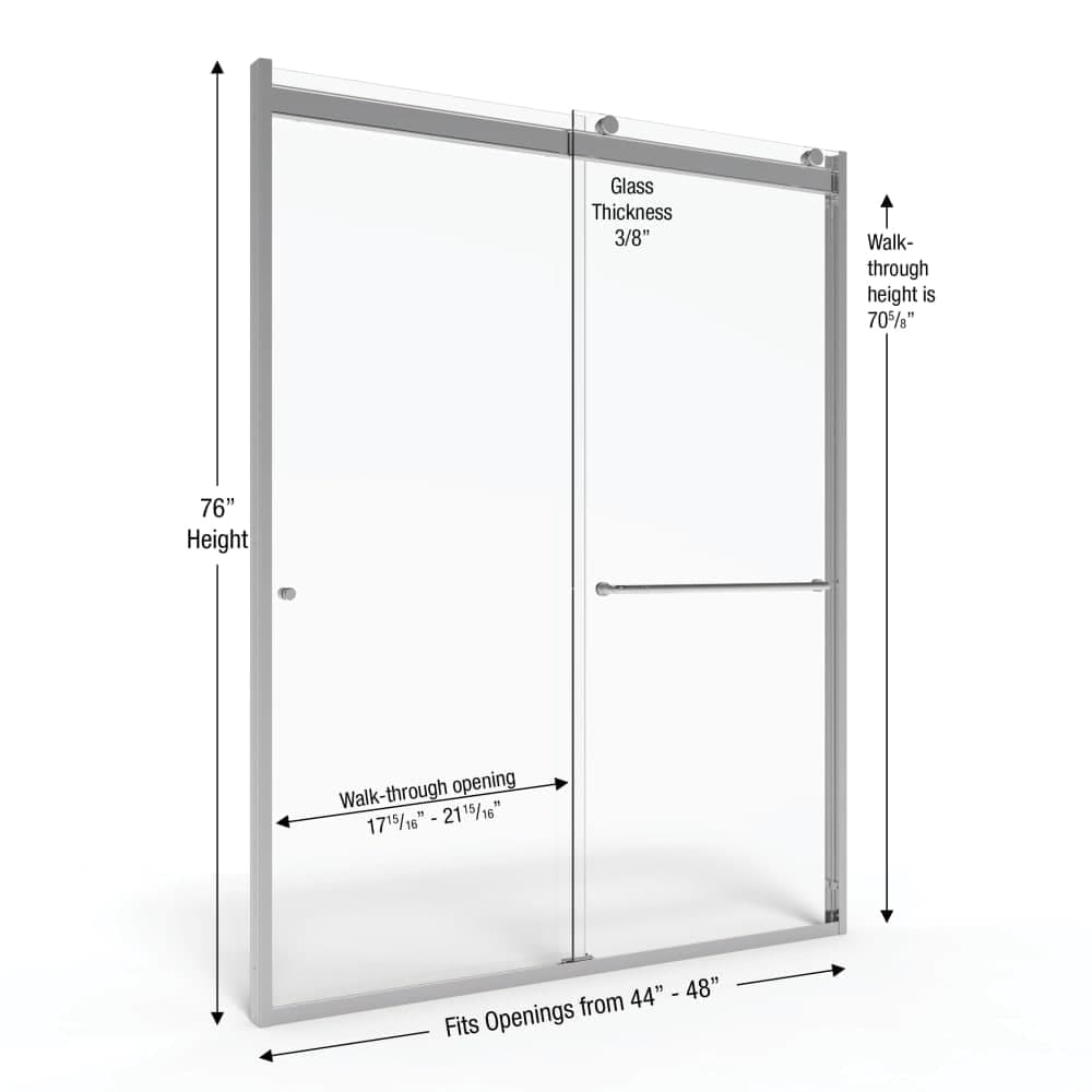 Miseno MSDREV4476CLBN Shower-Doors - View #2