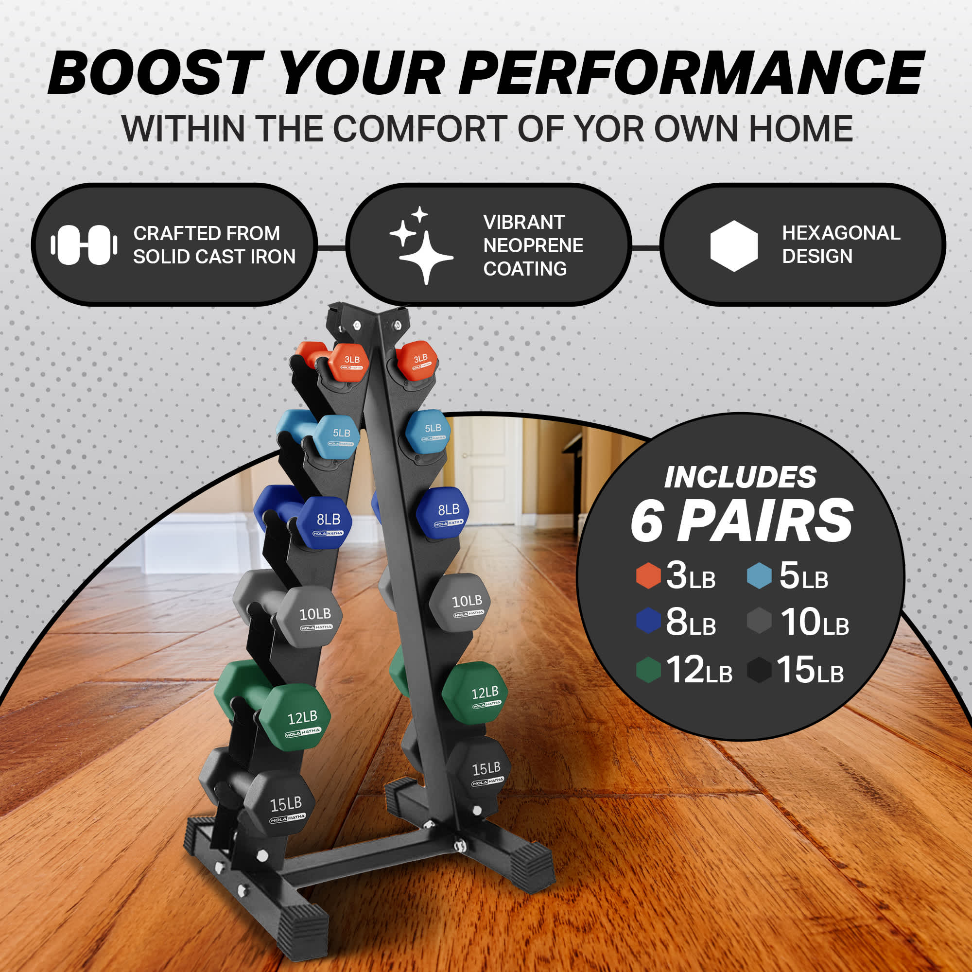 HolaHatha 396478 dumbbells - View #5