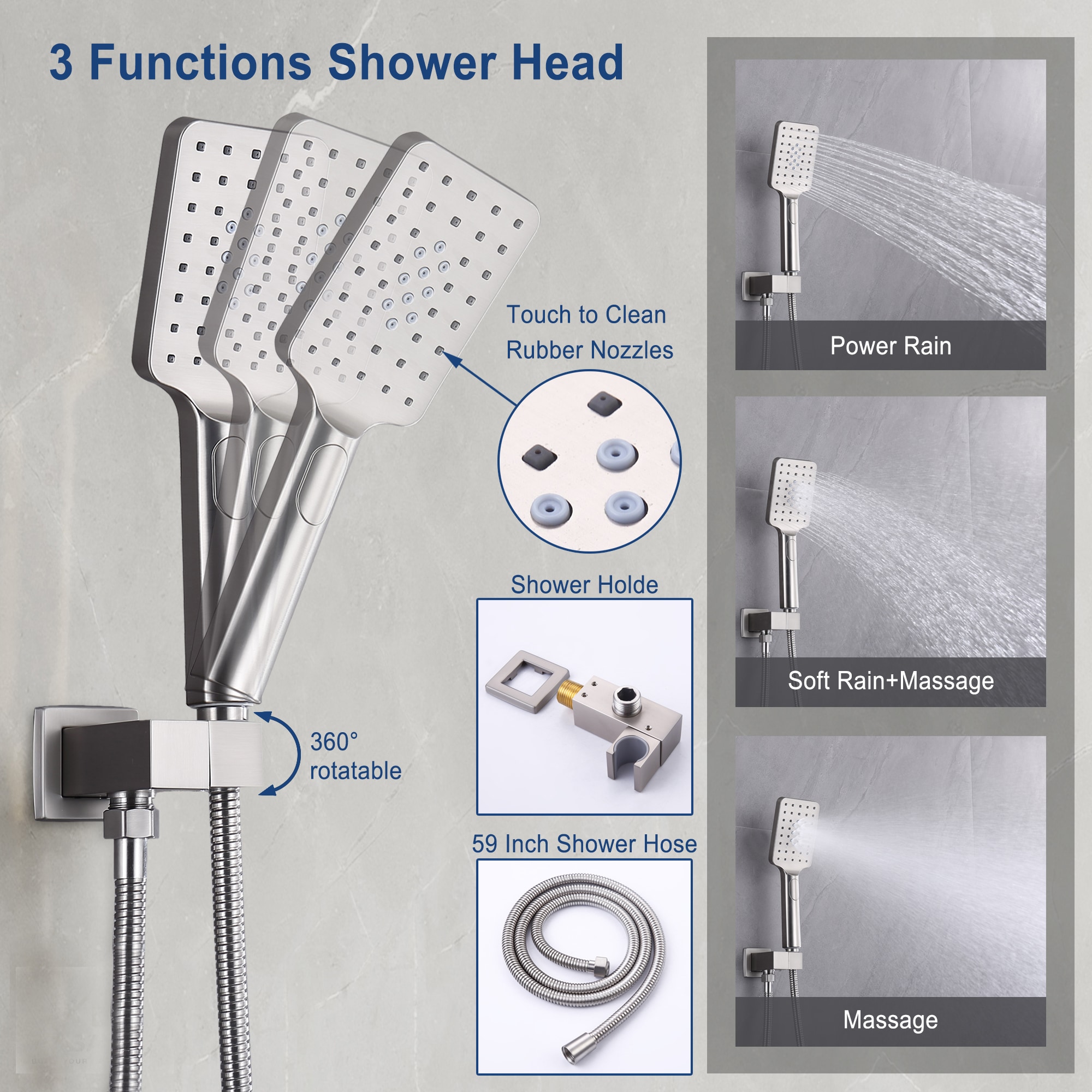 CASAINC MCS682-12MB Showerhead-Bar-Panels - View #5