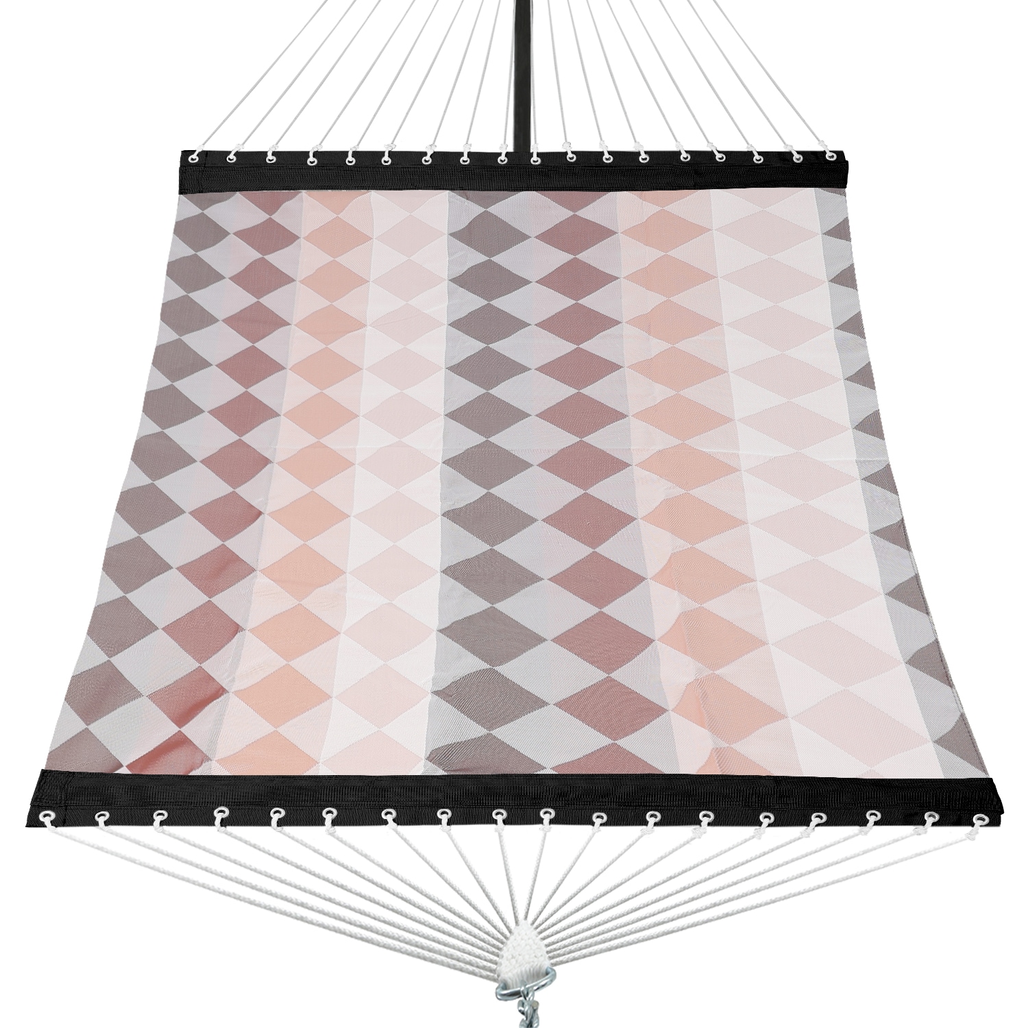  TSL-HK2-COFFEE-ZJ Textilene Hammock Brown Diamond Pattern Fabric Hammock