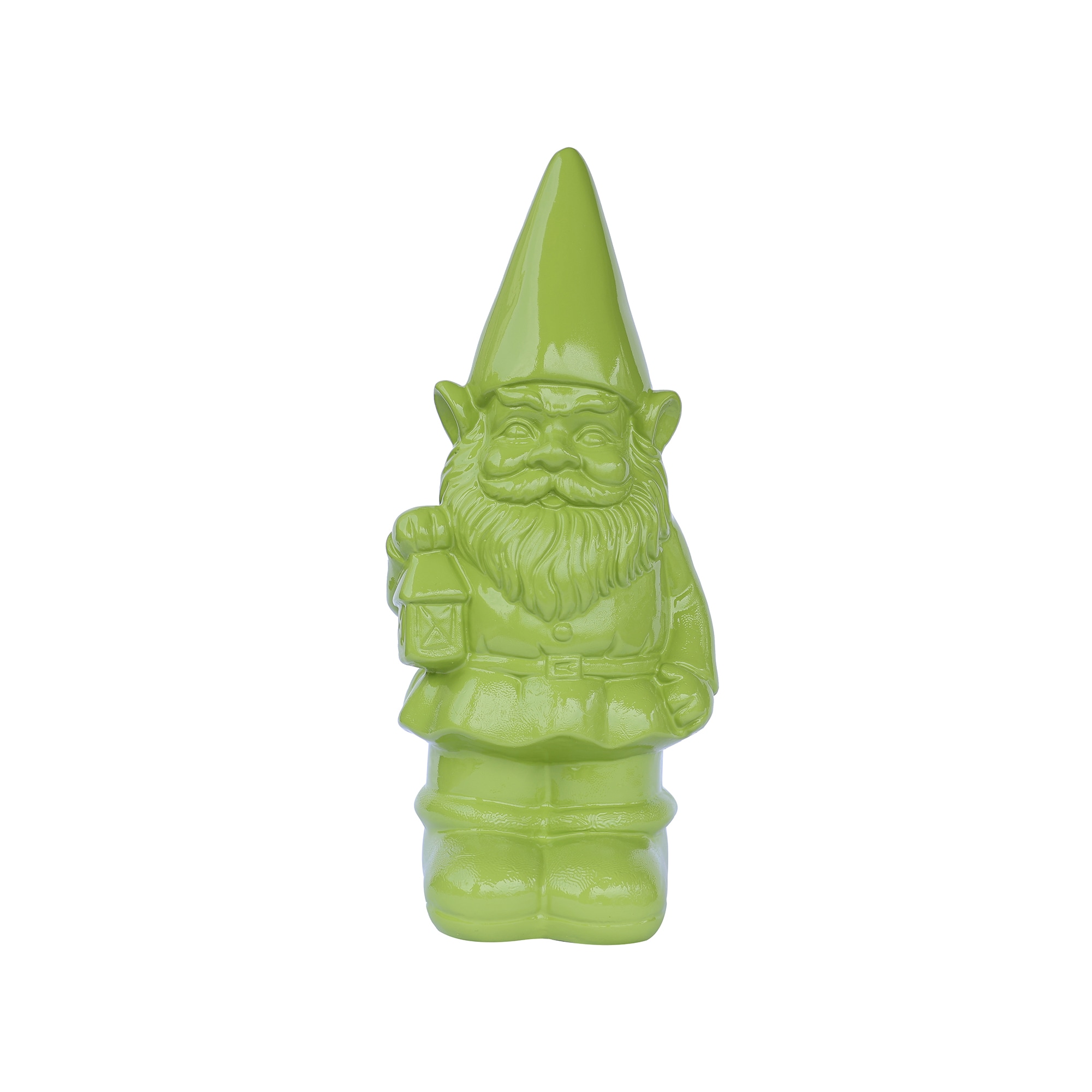 Hi-Line Gift 75616-09-GN 14.2-in H x 5.98-in W Green Gnome Garden Statue