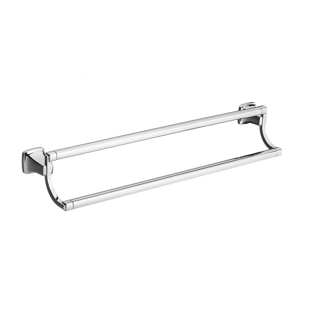 American Standard 7353224.002 24-in double Polished chrome Wall mount Double Towel Bar