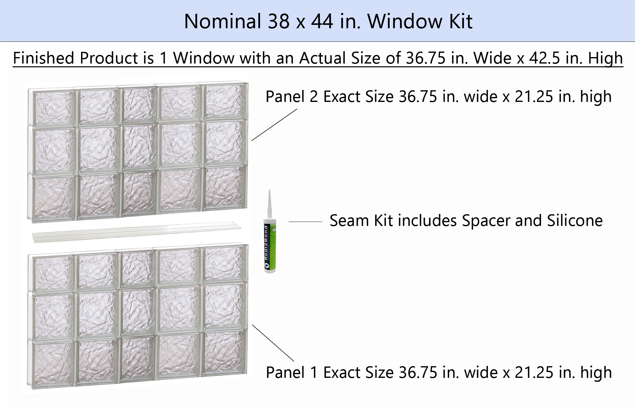 REDI2SET S3844IS Glass-Block-Windows - View #2