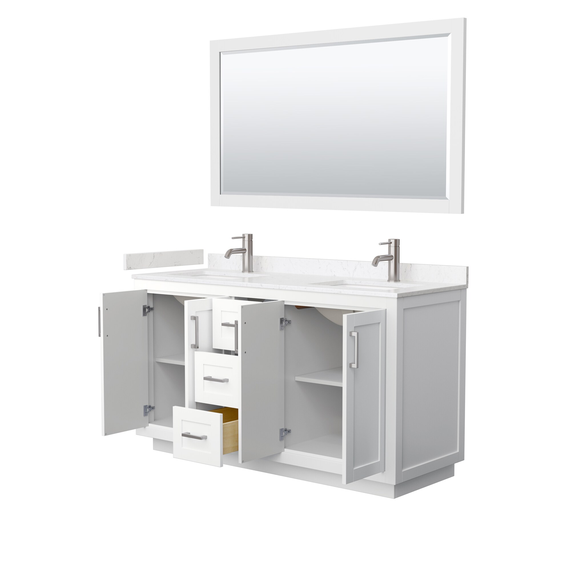 Wyndham Collection WCF292960DWHC2UNSM58 Bath-Vanity-Combo - View #3