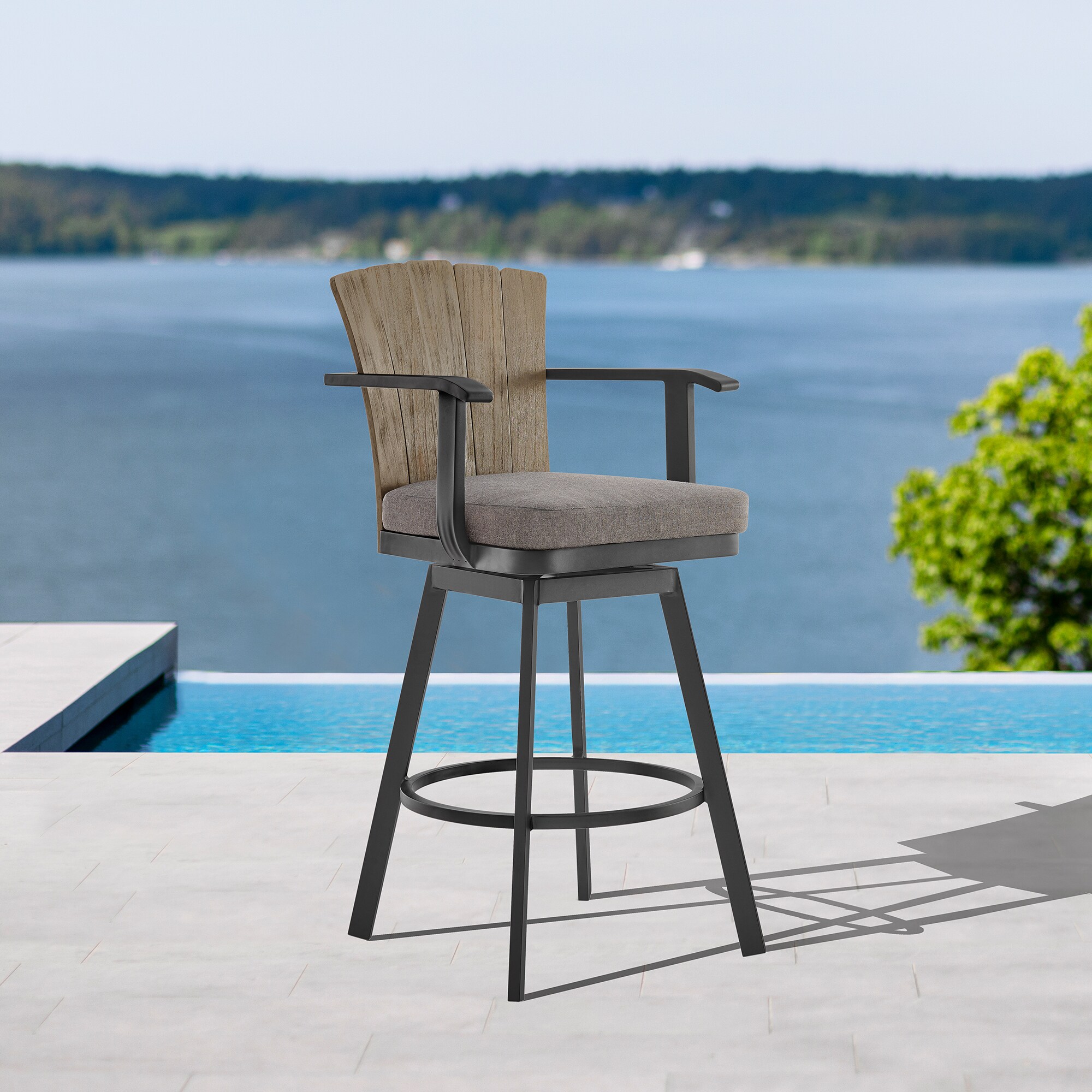 Armen Living LCHABABLKCH30 stools - View #10