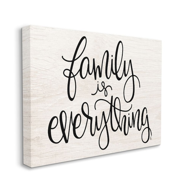 Stupell Industries Family Is Everything Rustic Quote Farm Home Sign ...