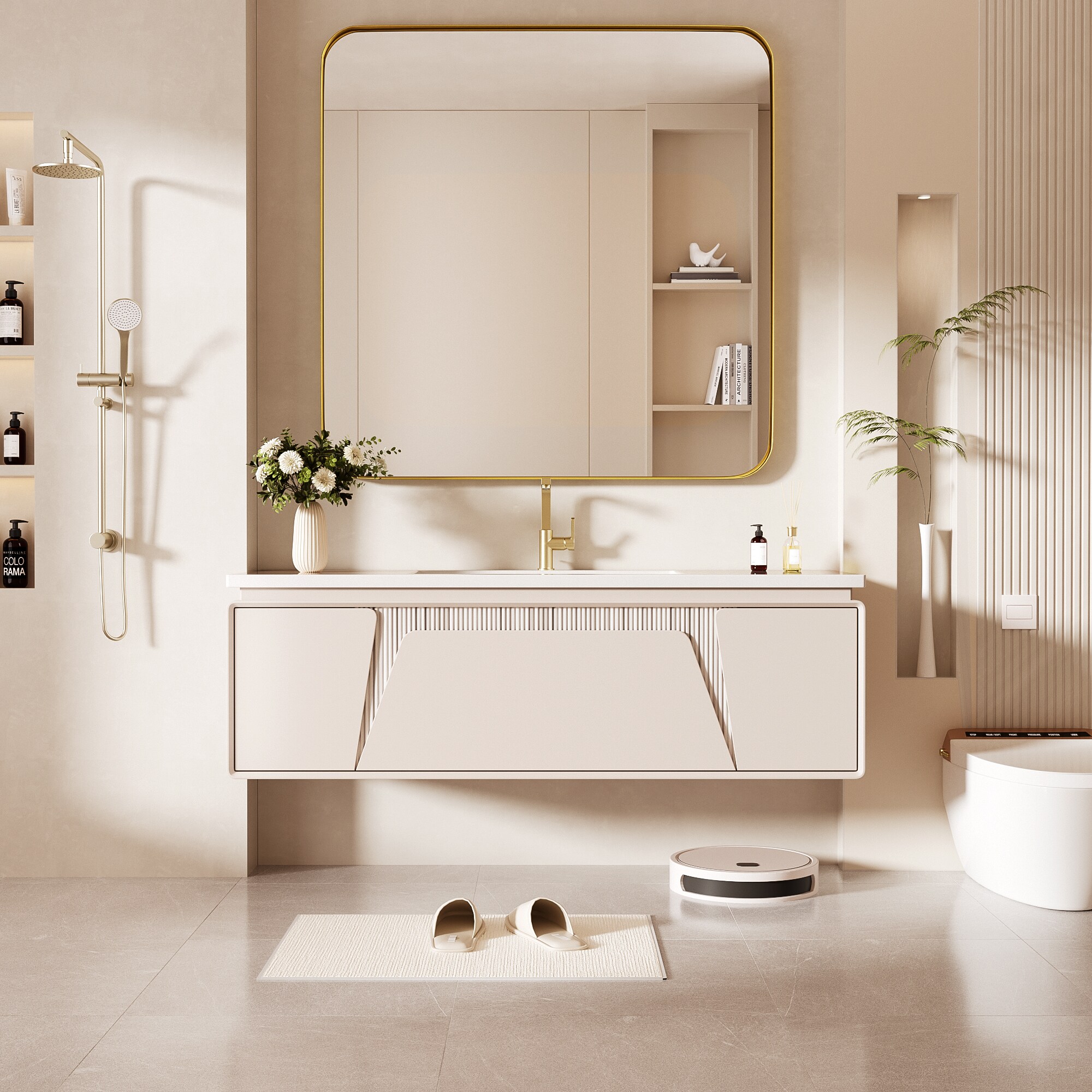 LOVMOR Y-TM3636-G Framed-Bath-Mirrors - View #3