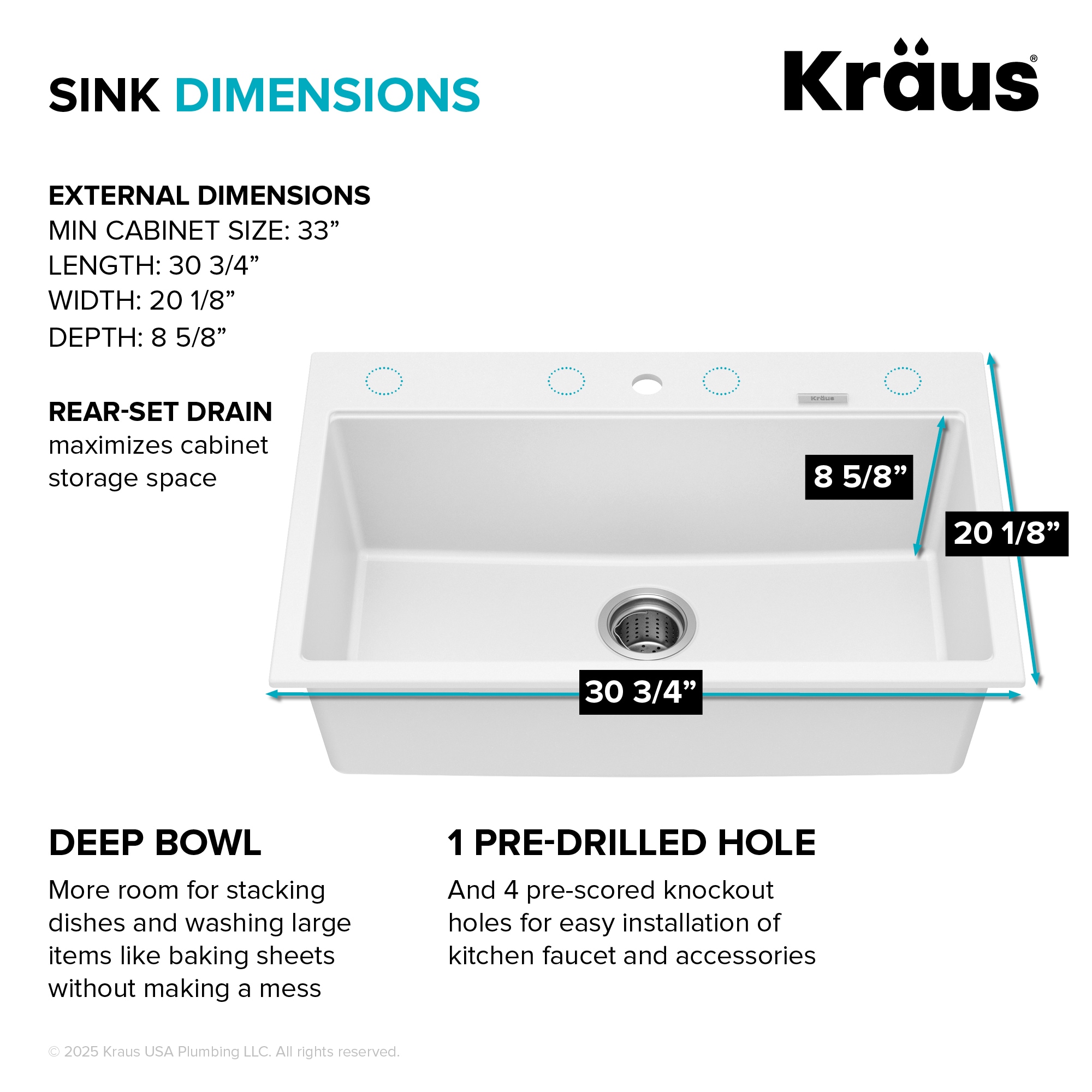 Kraus KGD-412BWHITE Kitchen-Sinks - View #6