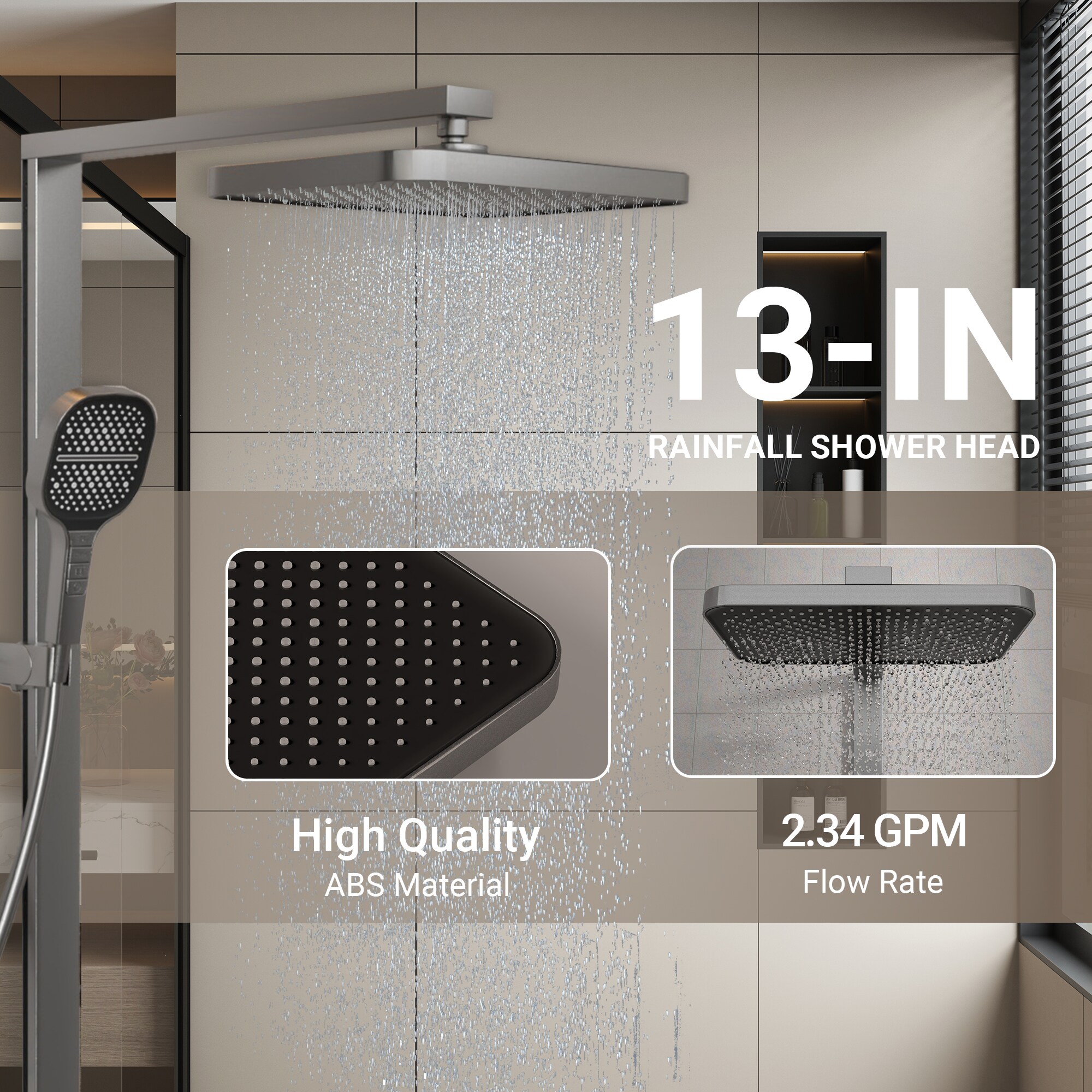 LUCKY ONE MD-MB-6105 Showerhead-Bar-Panels - View #8