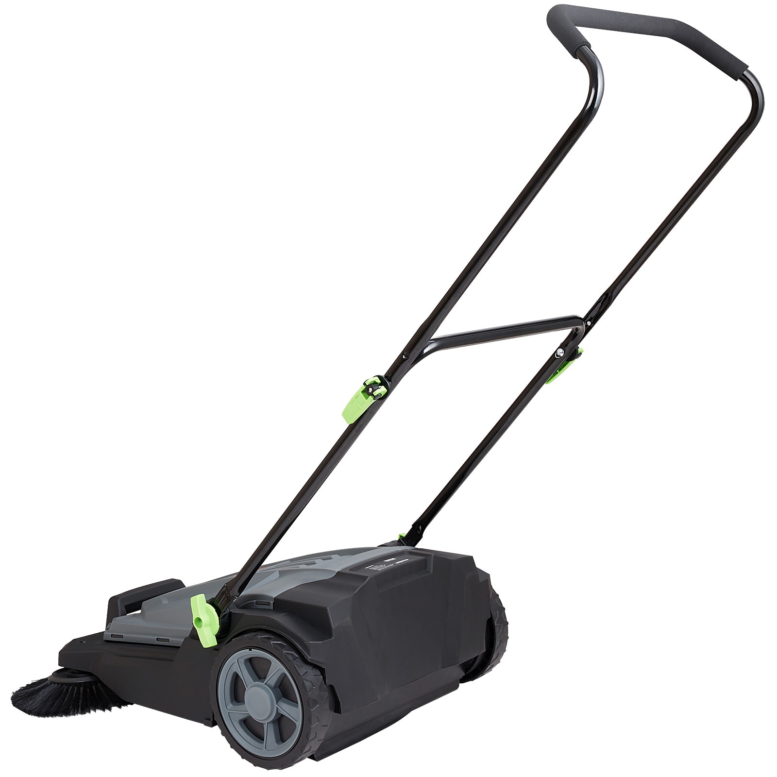 Tinyhomie LW-L-T3341484 Walk behind Hand Push Floor Sweeper 25.6in Width Manual Non Electric 5 Gallon Waste Container Folding Handle