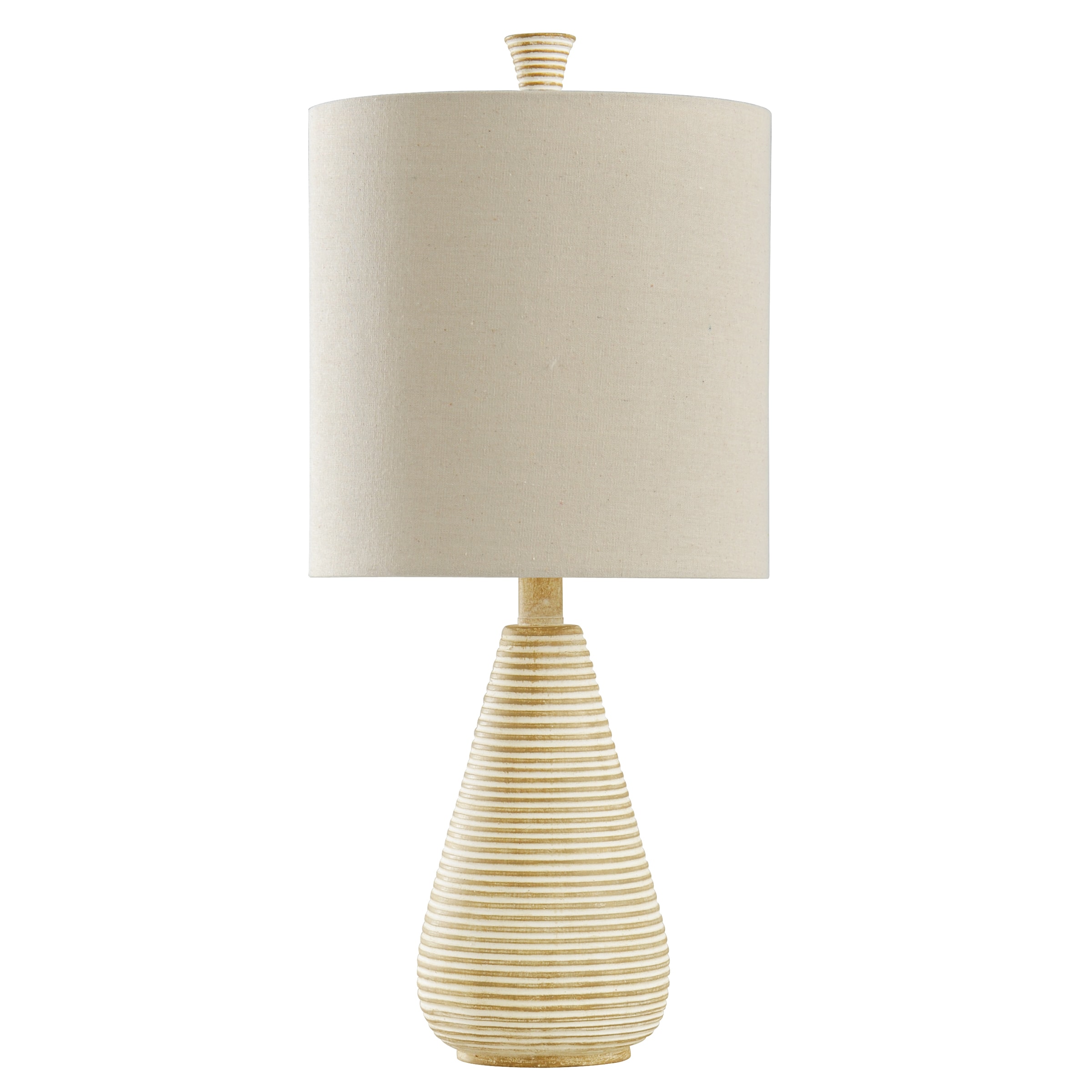 StyleCraft Home Collection L25549DS 24-in Beige On/Off switch Table Lamp with Fabric Shade