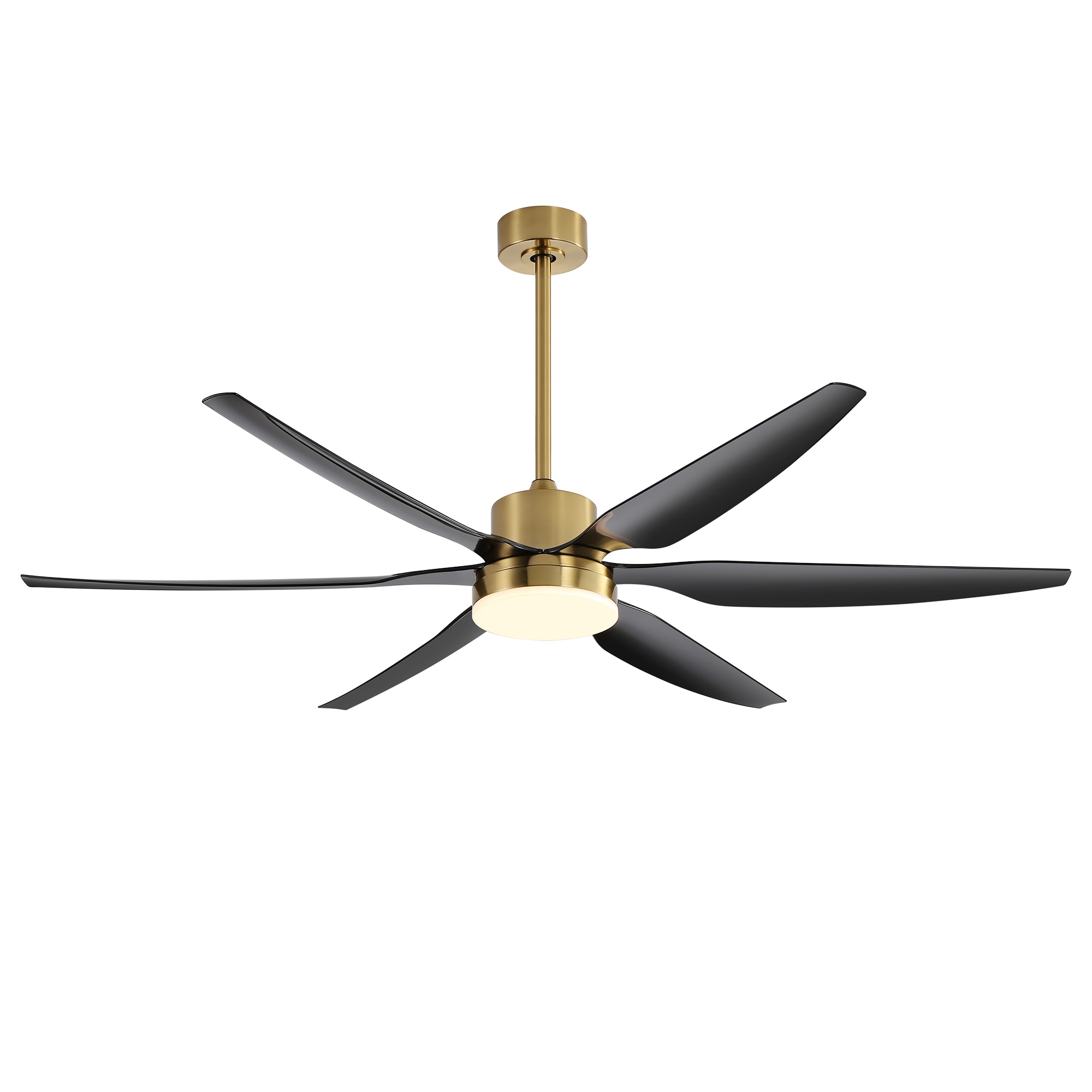 Breezary 66-in Gold Color-changing Indoor Chandelier Ceiling Fan 