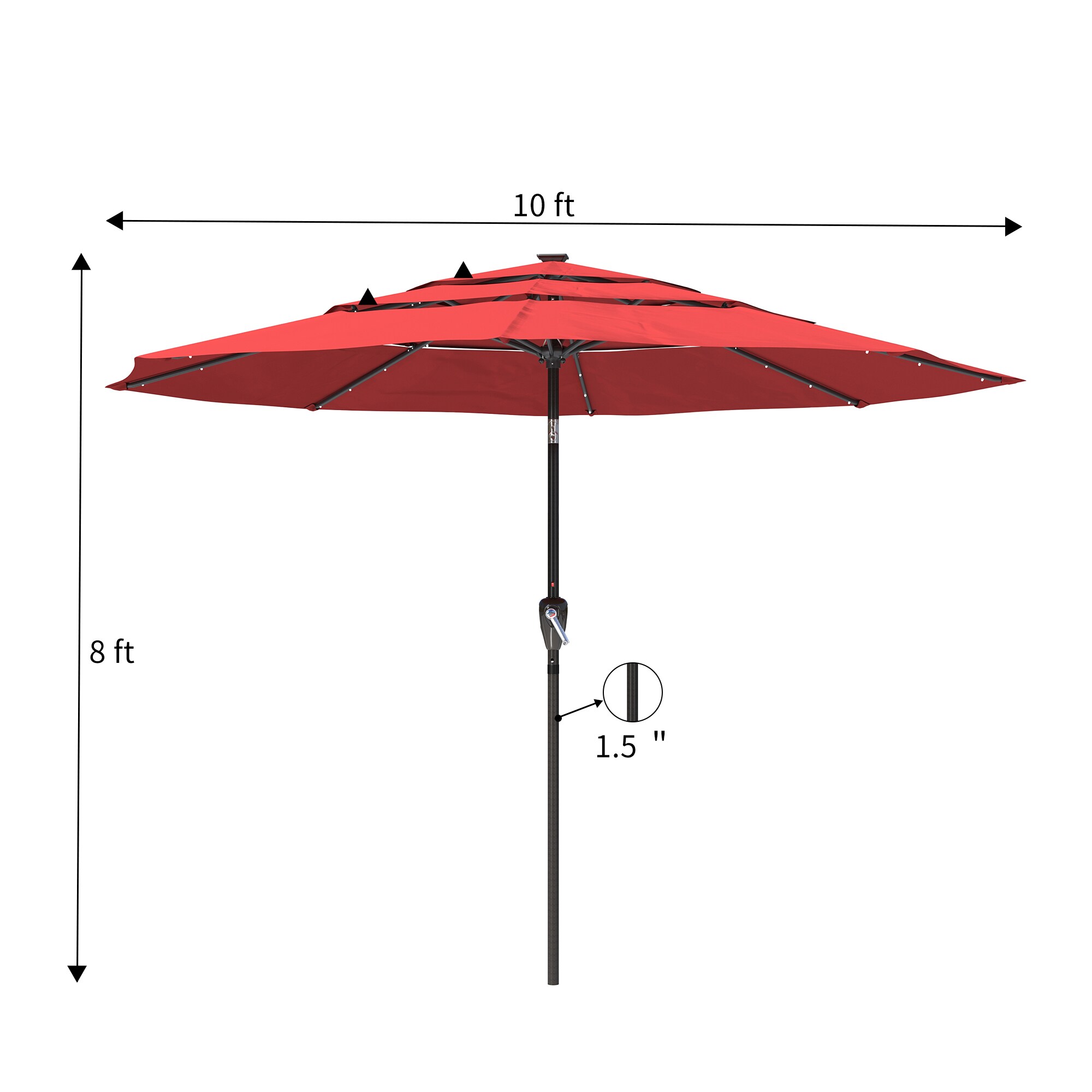 Clihome CLHT103LED-RD Umbrellas-2 - View #4