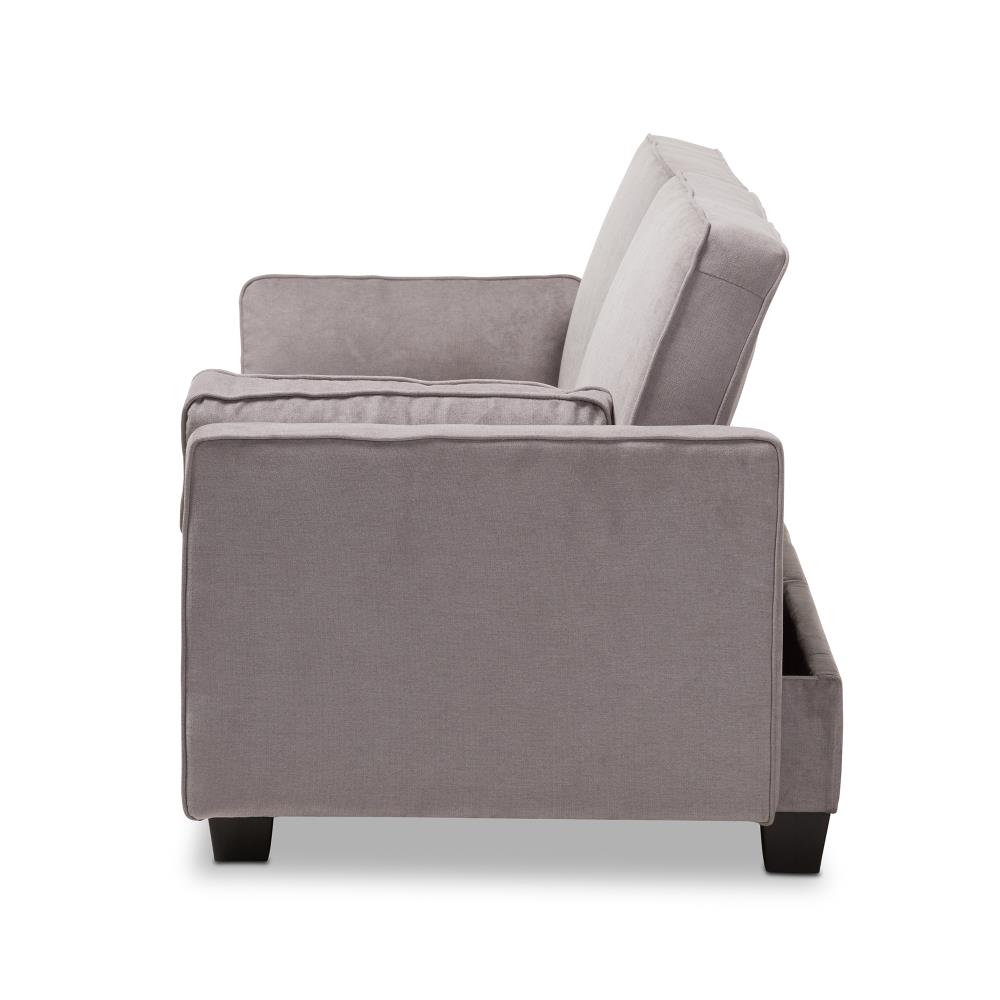 Baxton Studio Felicity 82.68 in Modern Grey Polyester Blend 3