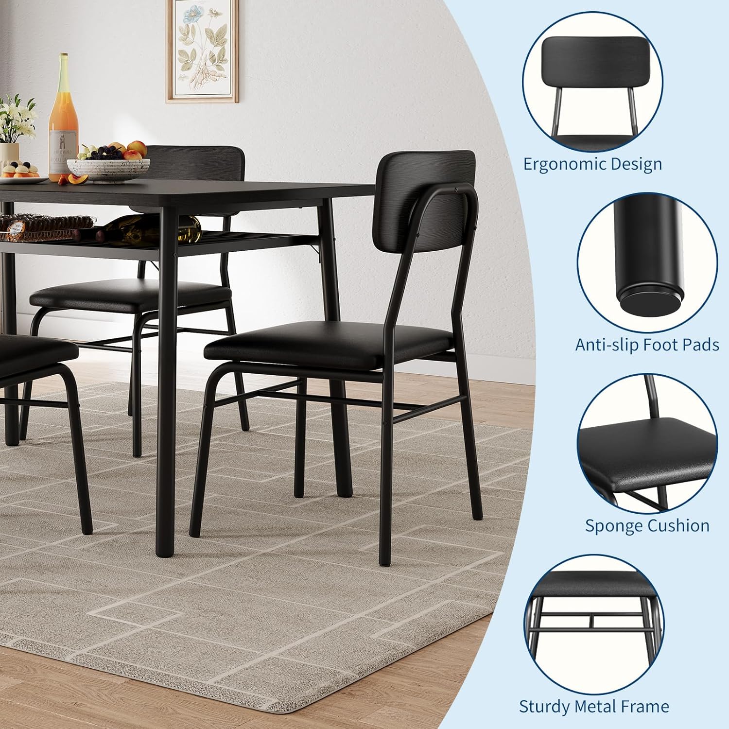 Qeetex DHZ-PHO-15HWWJ54 Dining-Sets - View #6