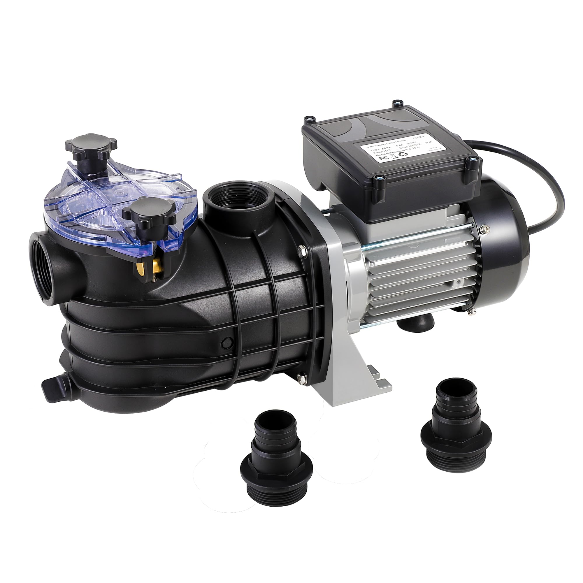 GarveeLife In/Above Ground Pool Pump 3/4 HP High Flow Self Priming 115V with 2641 GPH High Efficiency Quiet Operation for Swimming Pools Ponds Hot Tubs Spas 7FT Power Cord #VZDWCFSKJY73DFG