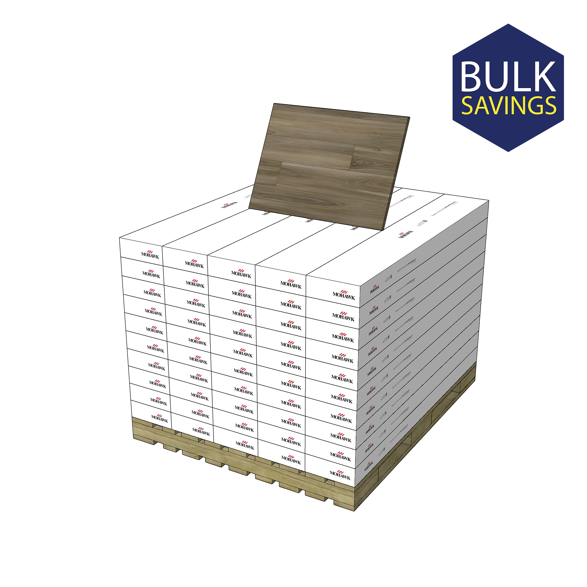 Mohawk VFP09-875PLT Elite Gray Sky Walnut Brown Wood look 20-Mils x 17-in W x 48-in L Waterproof and Water Resistant Interlocking Luxury Vinyl Plank Flooring ( 1431.5-Sq. Feet Pallet )