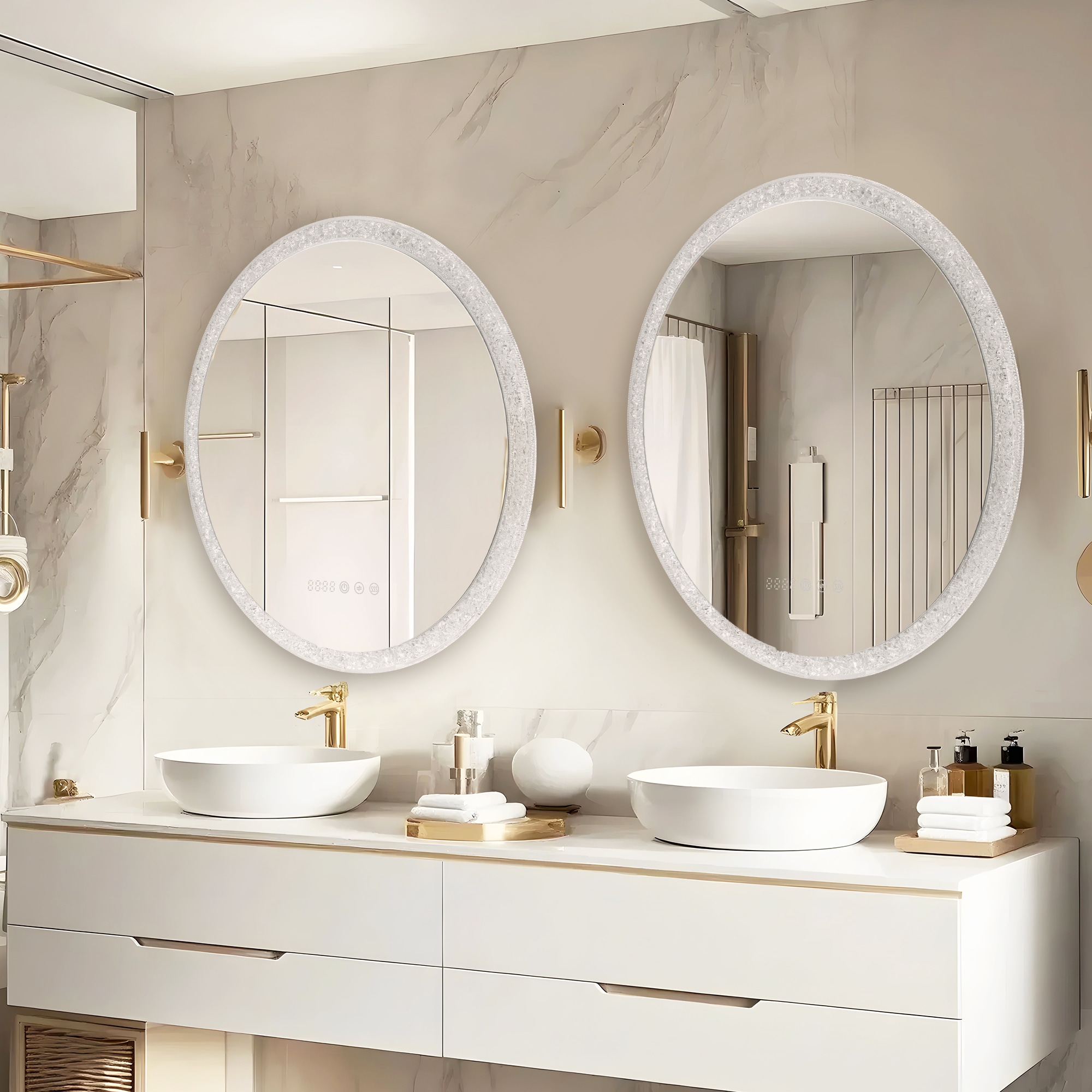 VOUA SAF-JDRYRB-WHT Framed-Bath-Mirrors - View #4
